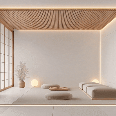 serene room for meditation yoga and wellbeing