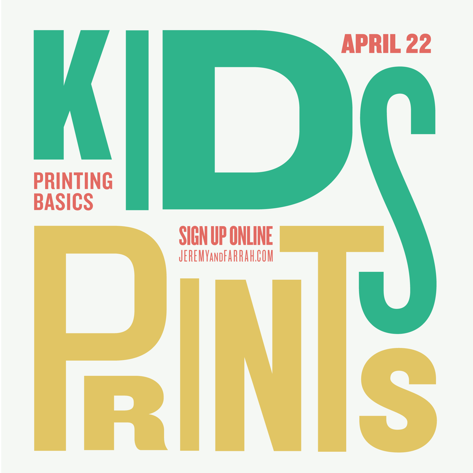 KID PRINTING WORKSHOPS
