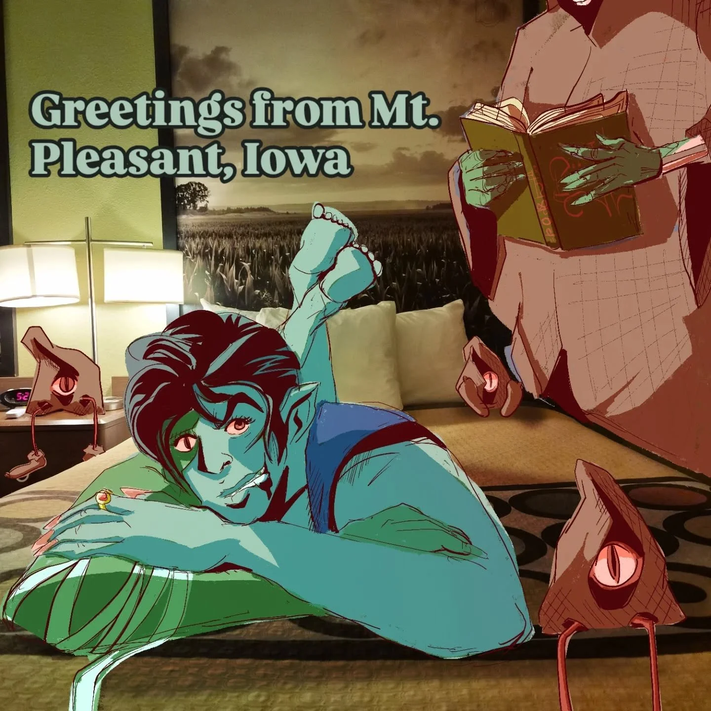 "Postcard" from a hotel we stayed at visiting family.

Worst continental breakfast coffee I've ever had.