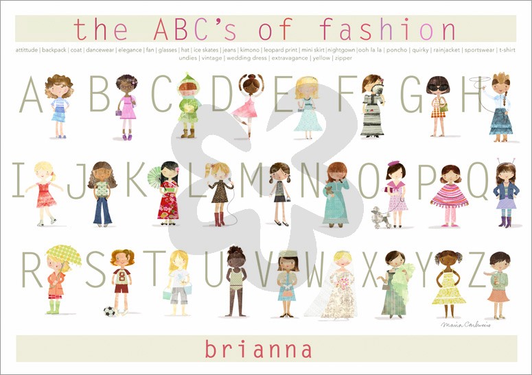 The ABC's of Fashion Placemat
