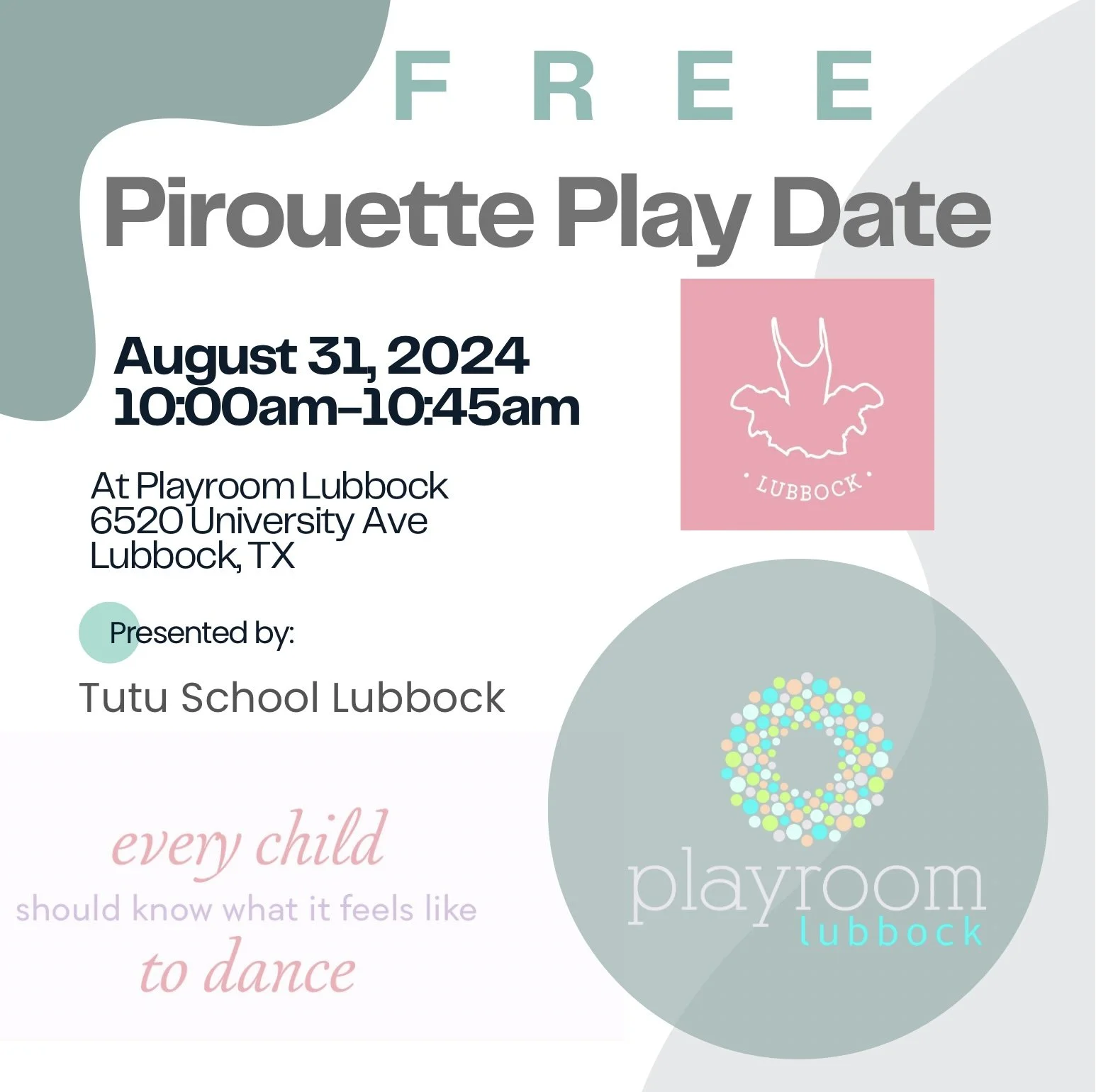 Pirouette Play Date: Tutu School Lubbock demo class