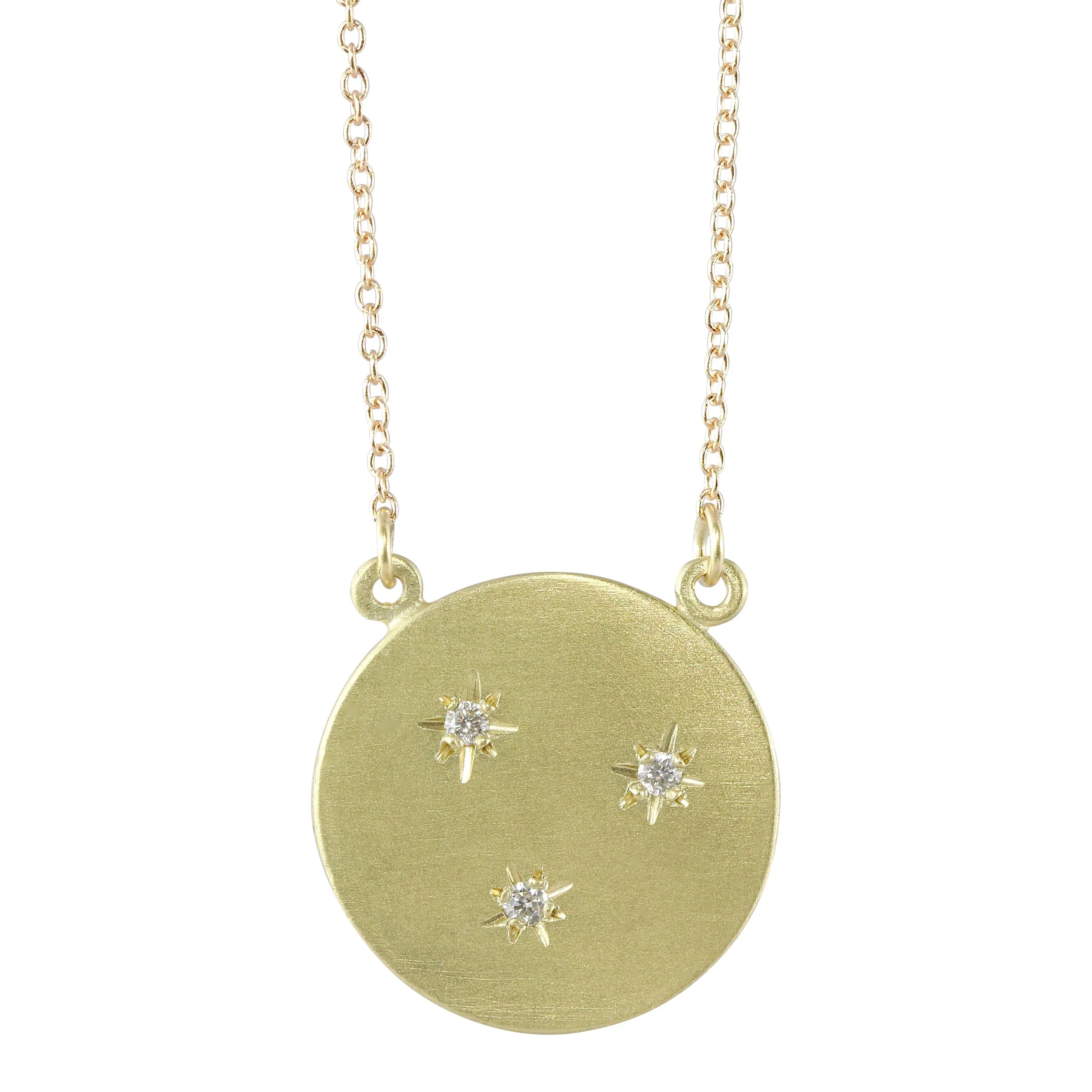 Starry Sky Diamond Circle Necklace — Sarah Swell Jewelry