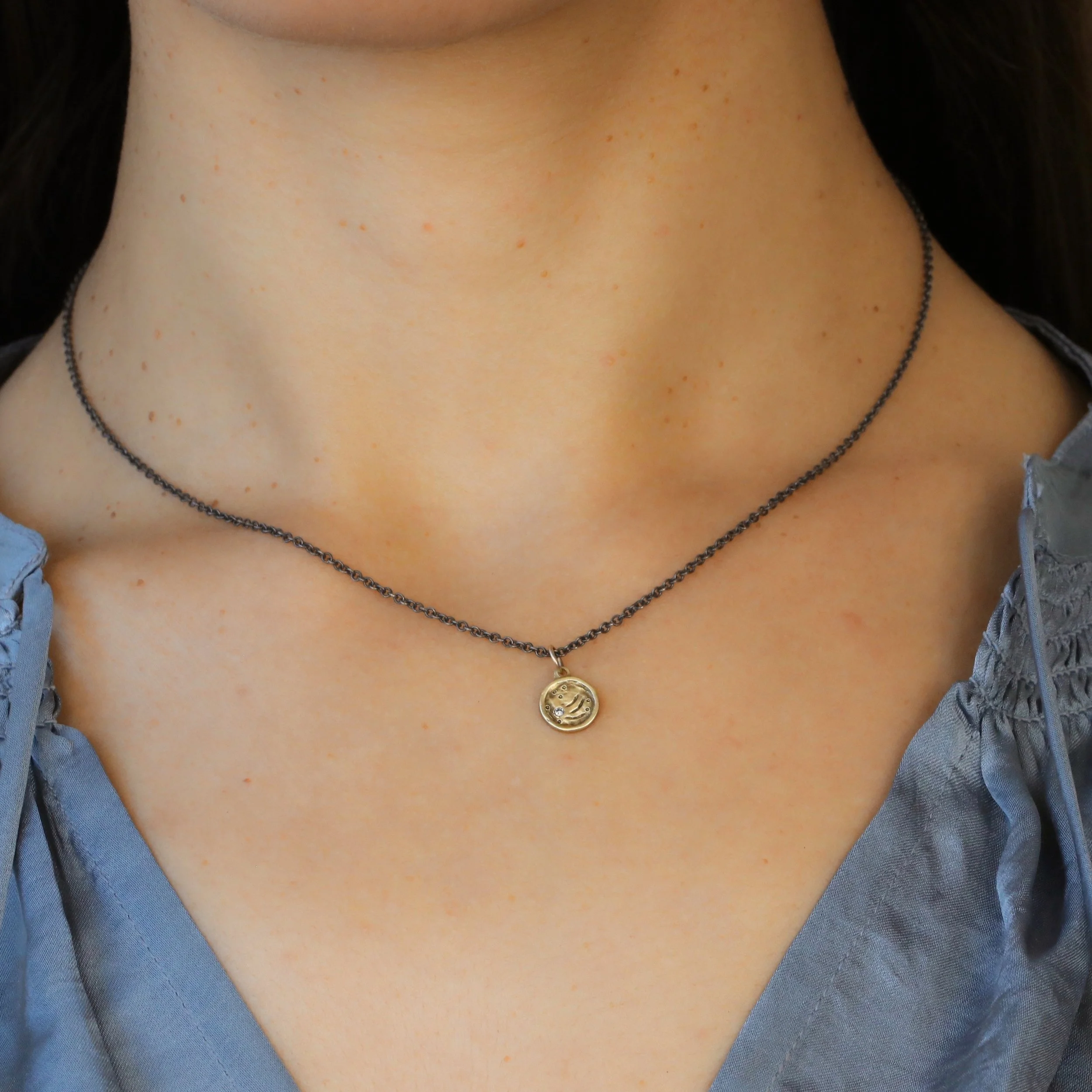 Coin Necklace Shoot Mini Stargazer Necklace — Sarah Swell Jewelry