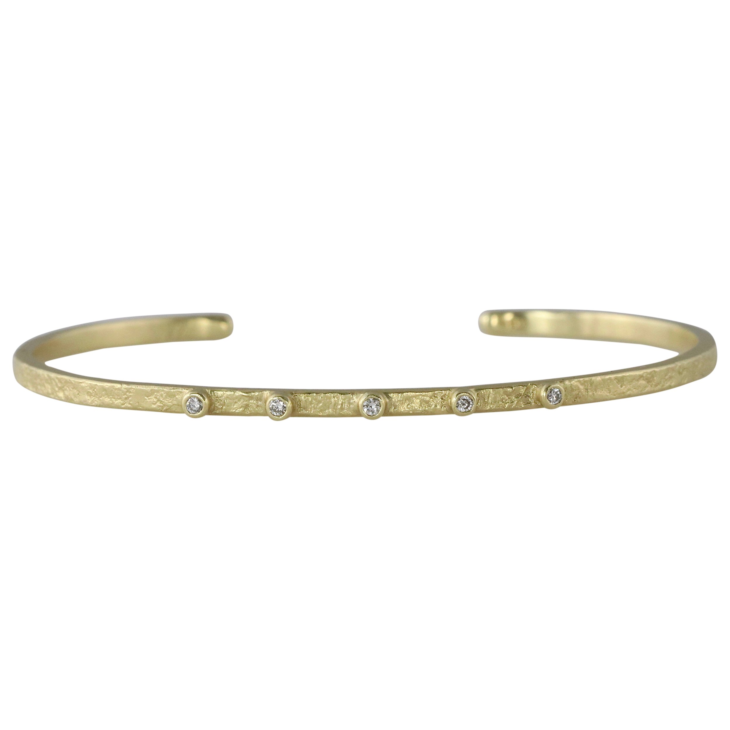 Gold and Diamond Cuff Bracelet