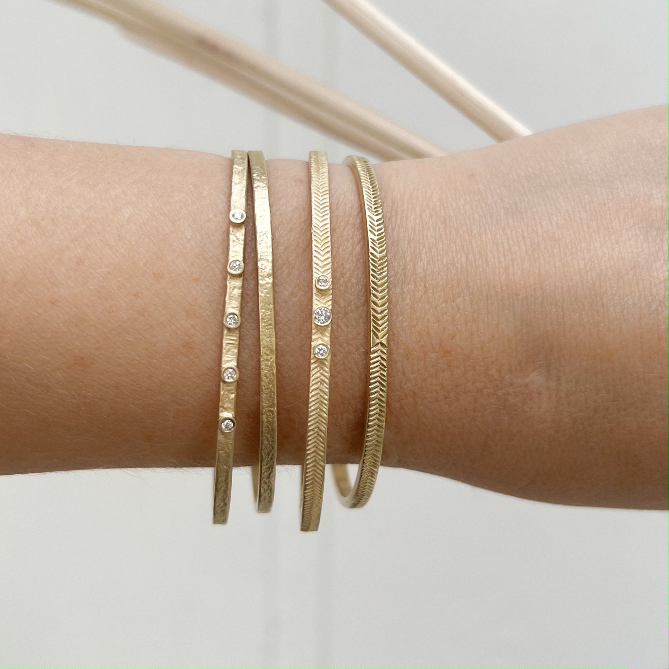 Weathered Diamond Cuff Bracelet — Sarah Swell Jewelry
