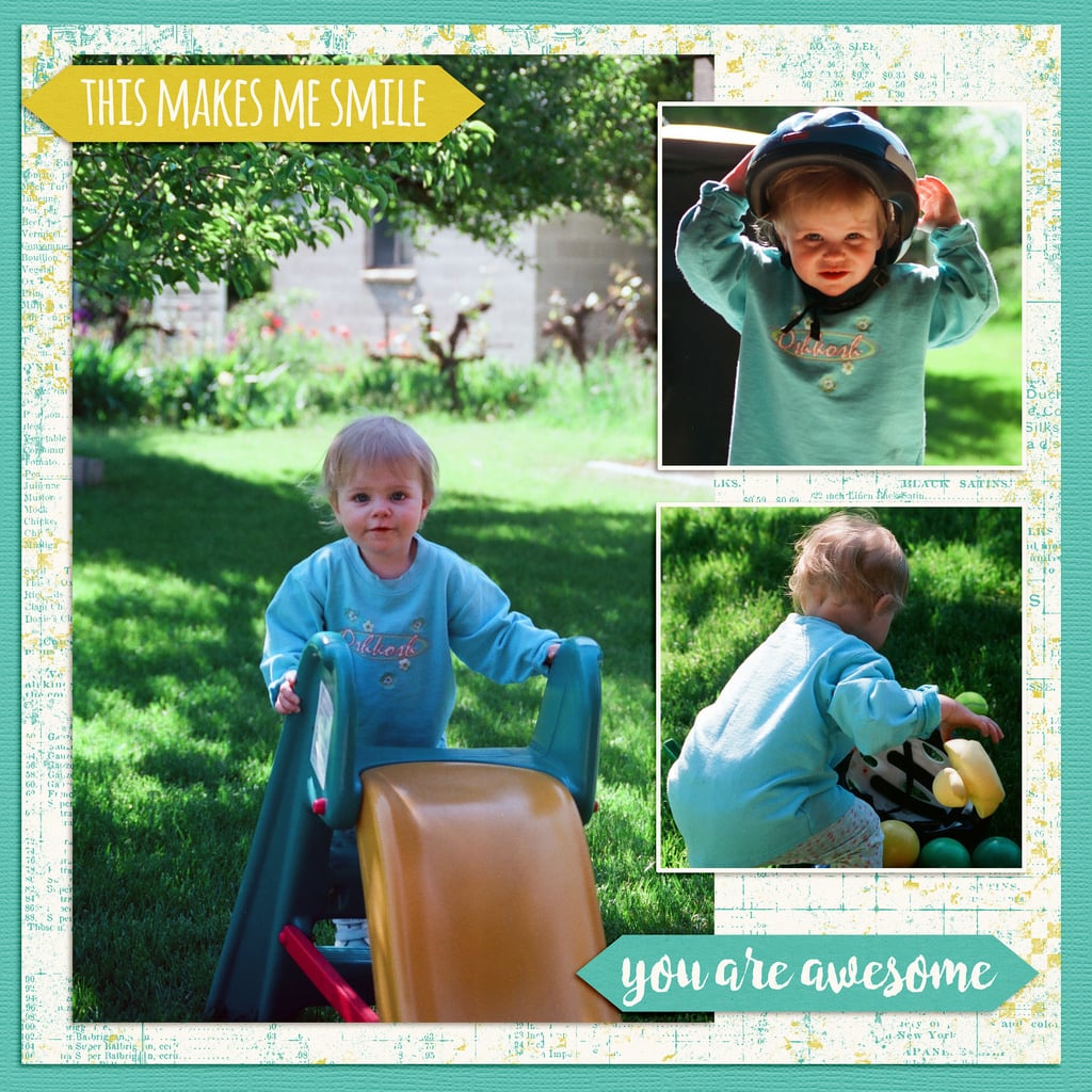 Layout features Digital Scrapbook Ingredients Sweet On You from The Digi Files number 86 February 2016. 