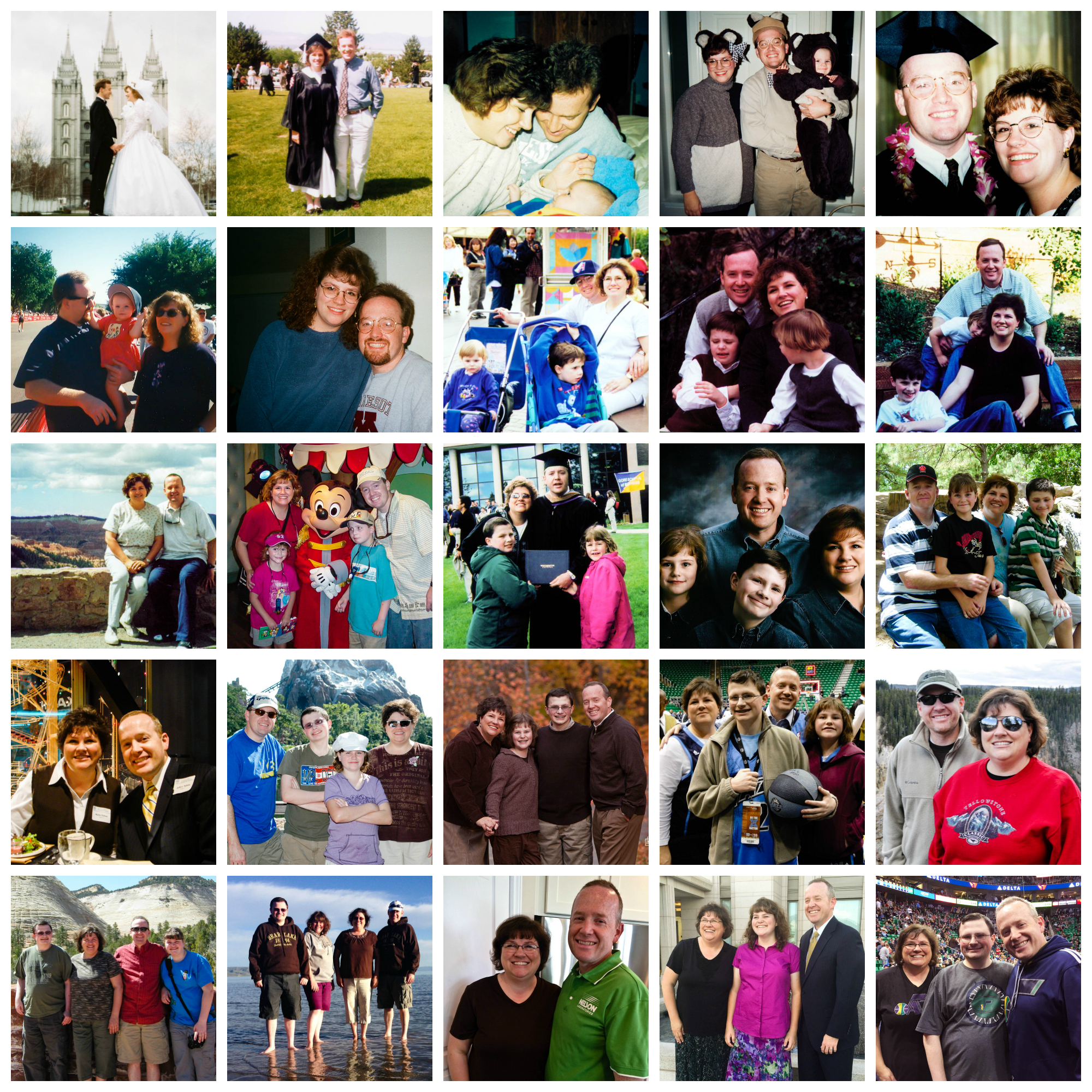 Celebrating 25 years of marriage! Collage created with the PicMonkey collage tool. 