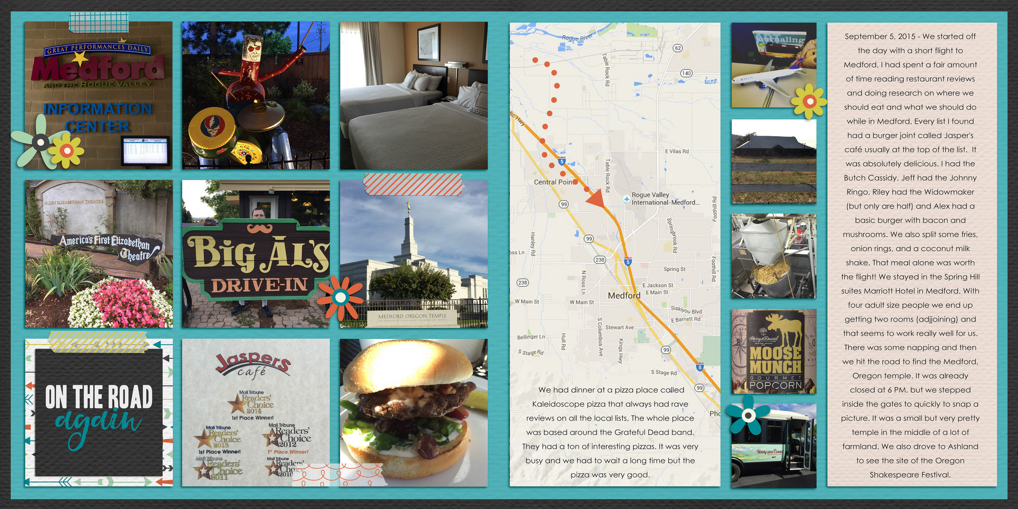 The Daily Digi Insta Trip template + supplies from The Digi Files 89 May 2016 . Map from Google.