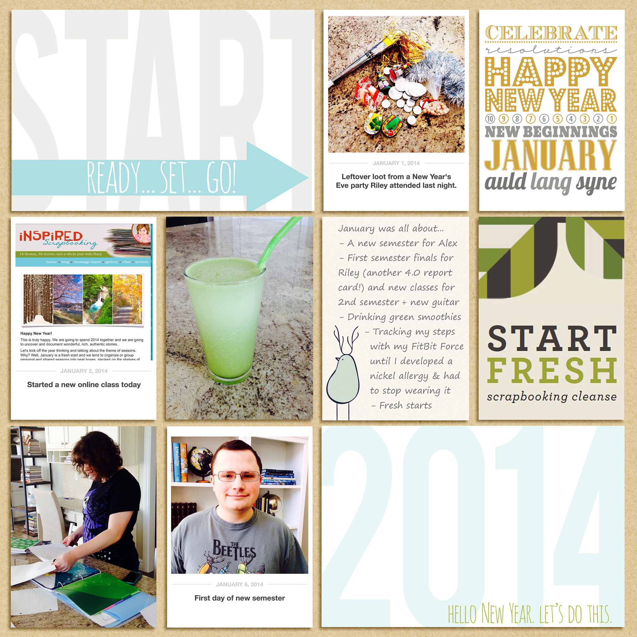 Scrapbook Lady Segmented Templates. One Little Bird Designs Wintersong Kit & Journal Cards. Splendid Finns Start Here. New Year’s Subway Art by Eighteen25 (free). Journal cards from Collect Photo App. Segoe Print font. Bullet list for journaling.