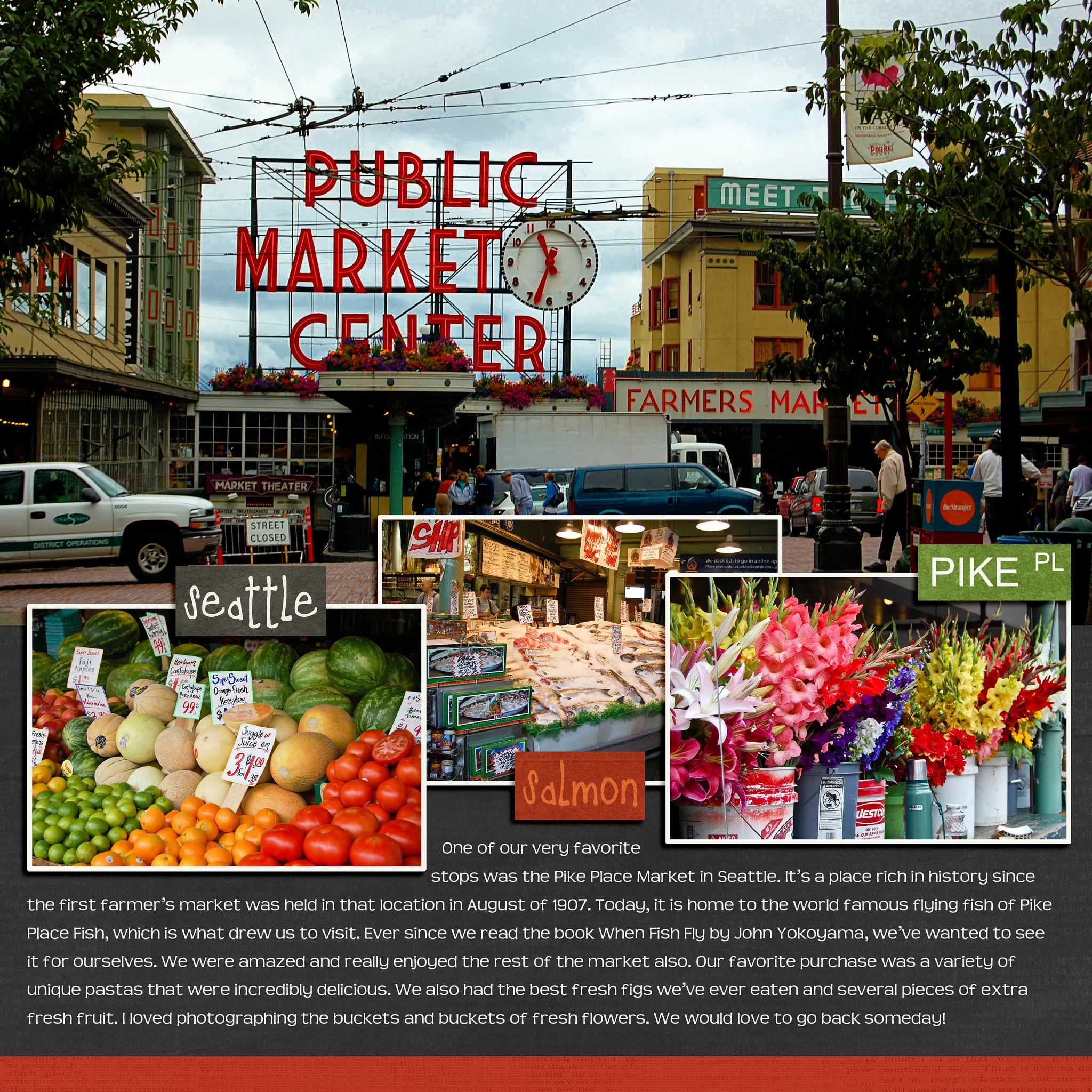 Scrapbook Lady Scenic Template. WMsquared Great Escape: Seattle. Teen font