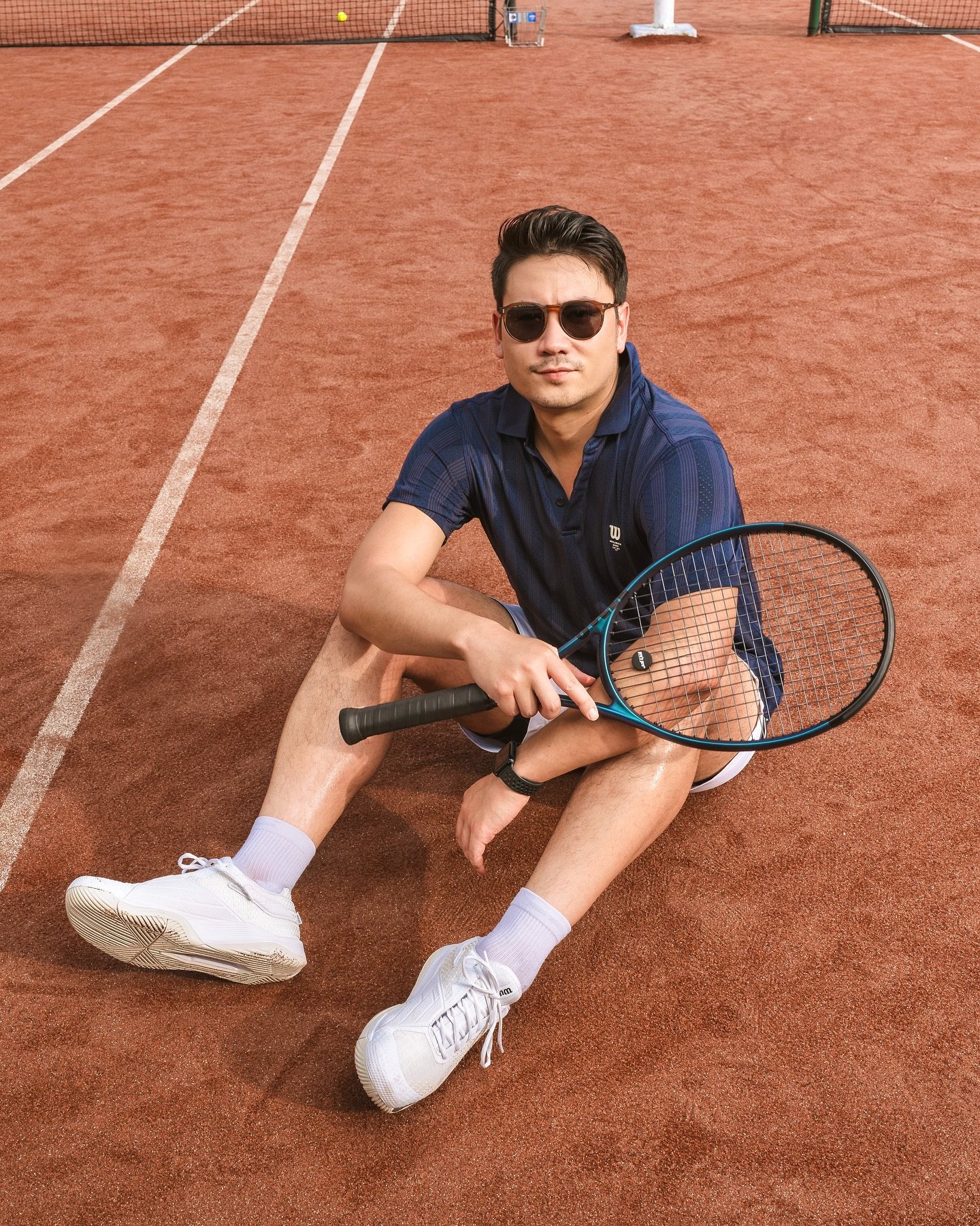 The closest I&rsquo;ll get to the clay of Roland Garros (this year at least 😉)

Much love to @wilson_singapore for giving me the opportunity to play on my favourite surface in their French open collection.

Swipe to the end to see my first time work