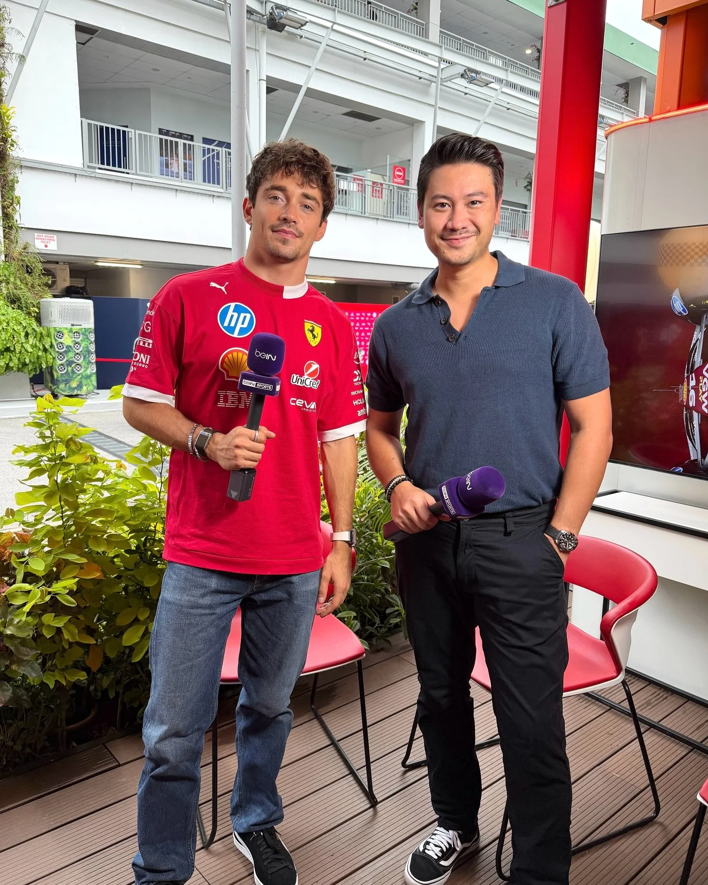 Always a pleasure to sit down with @charles_leclerc! Coming soon on @beinsportsasia