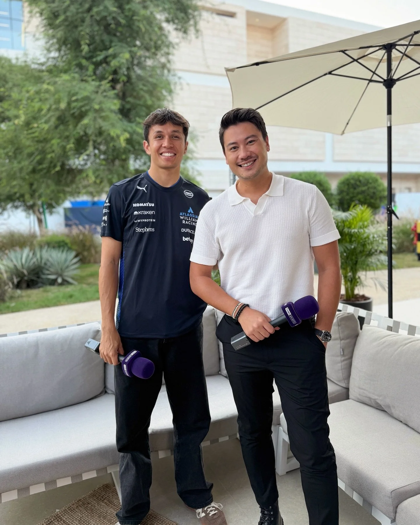 What an epic day at the #QatarGP - interviews with @alex_albon and @pierregasly and even a private workout with @djokernole to end the evening. Catch it all on #OffTheGrid on @beinsportsasia!