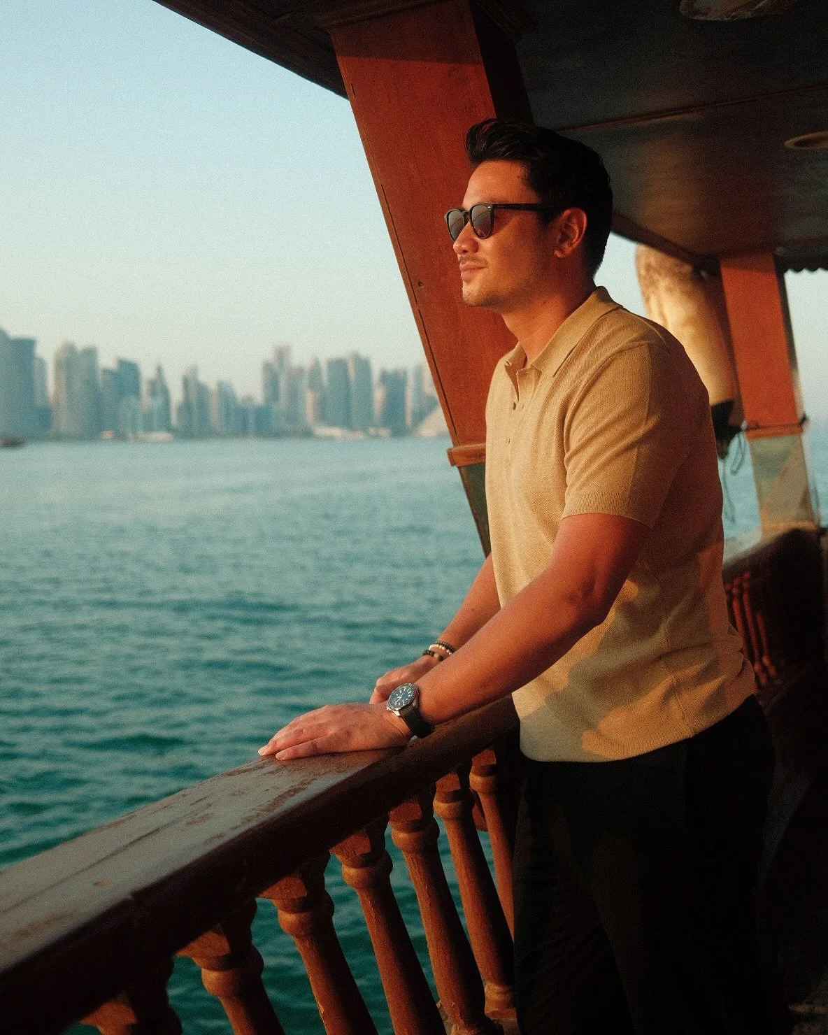 At our wrap party yesterday our executive producer asked what our favourite shoot day was in Qatar and I think it would have to be this one. Filming on a traditional dhow boat in the Persian Gulf, followed by dinner at a century old kebab stall in So