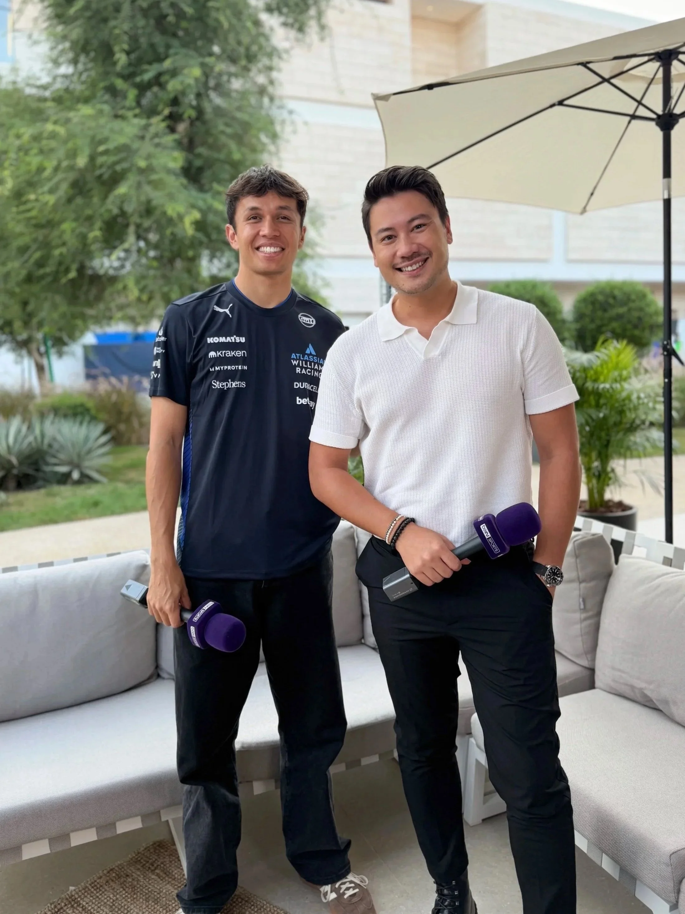 Edward Russell with Alex Albon