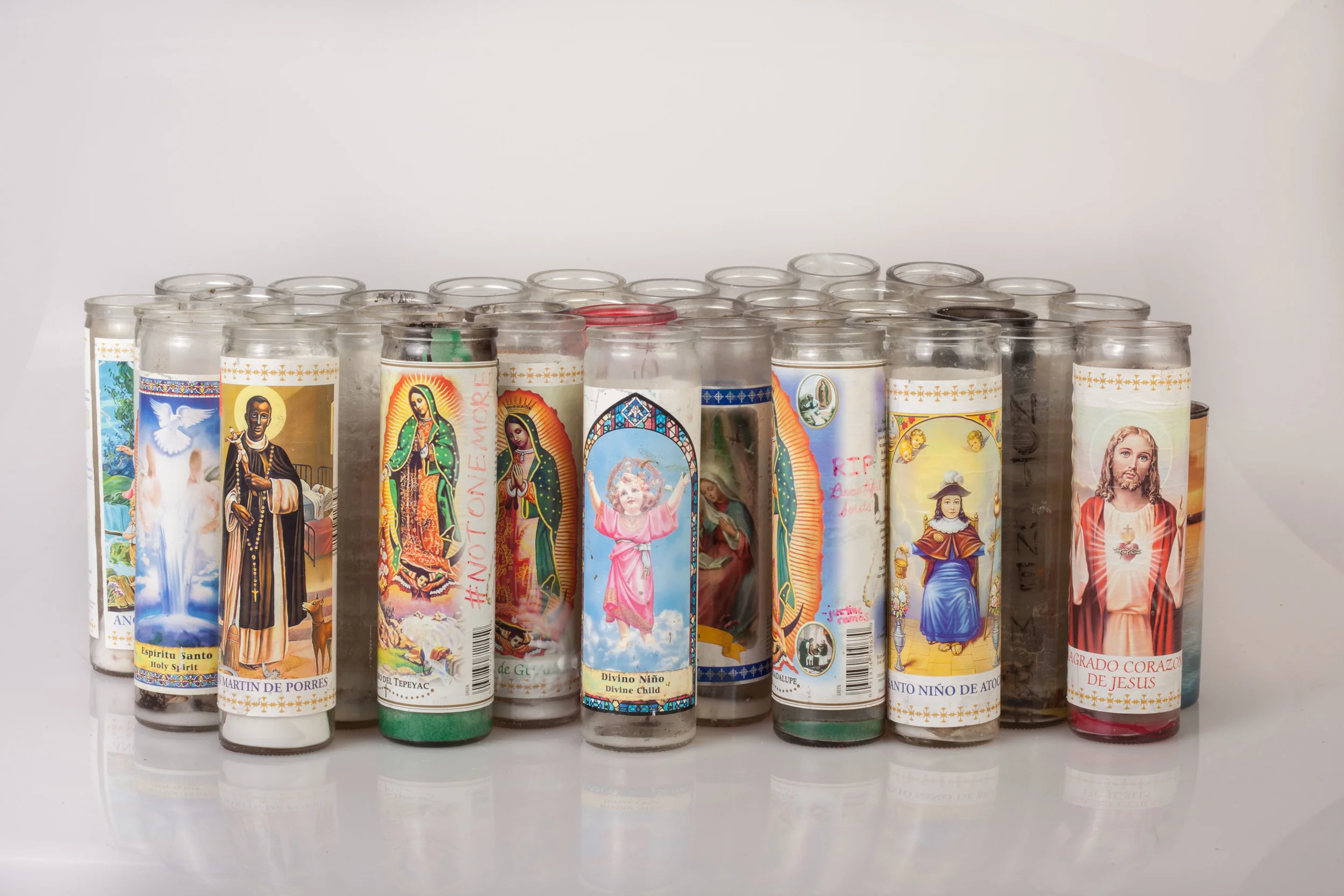 Candles left at memorial sites in Isla Vista. Photograph by Claire Bredenoord.