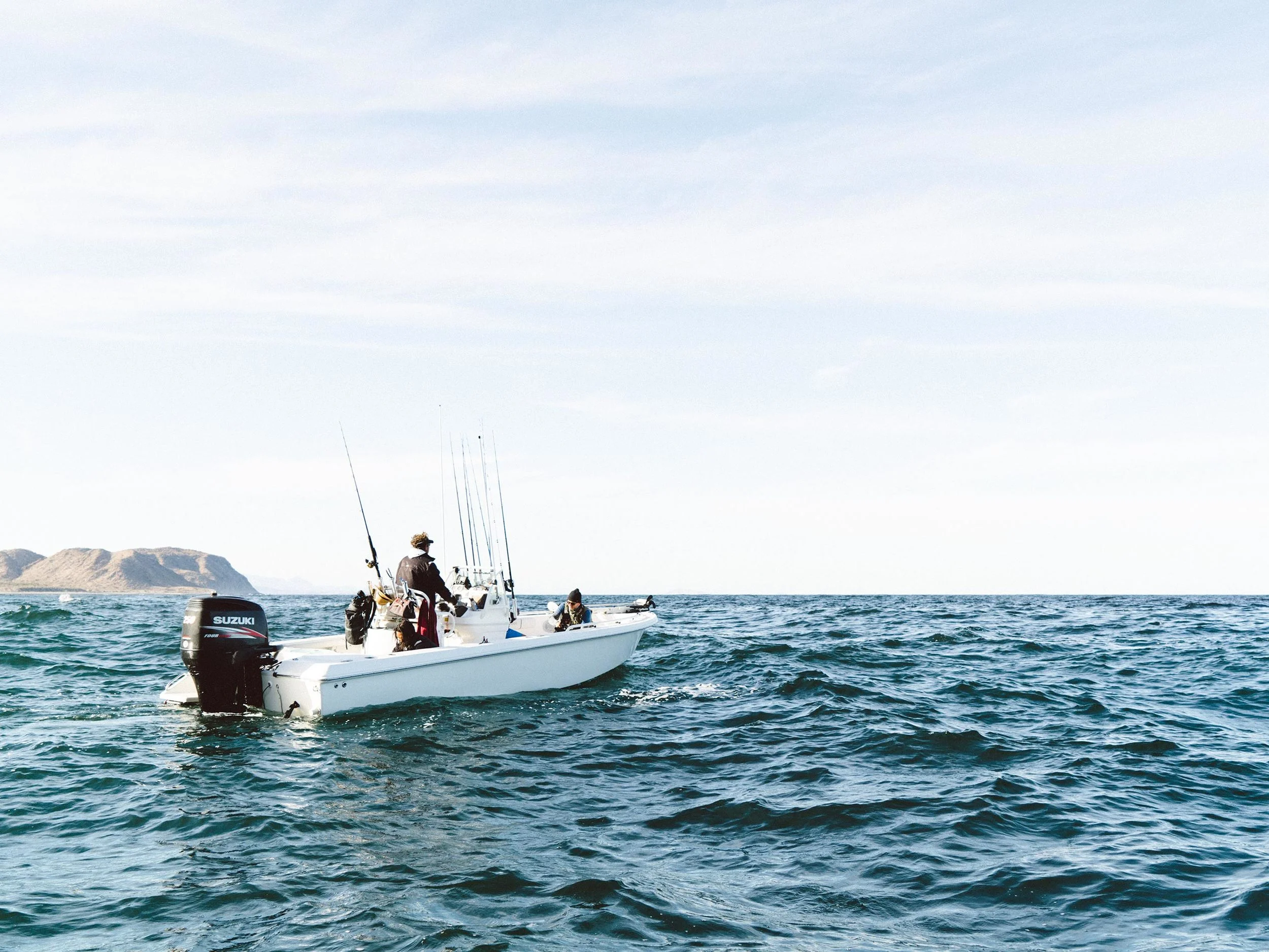 Capt. Jimmy Decker at the helm.