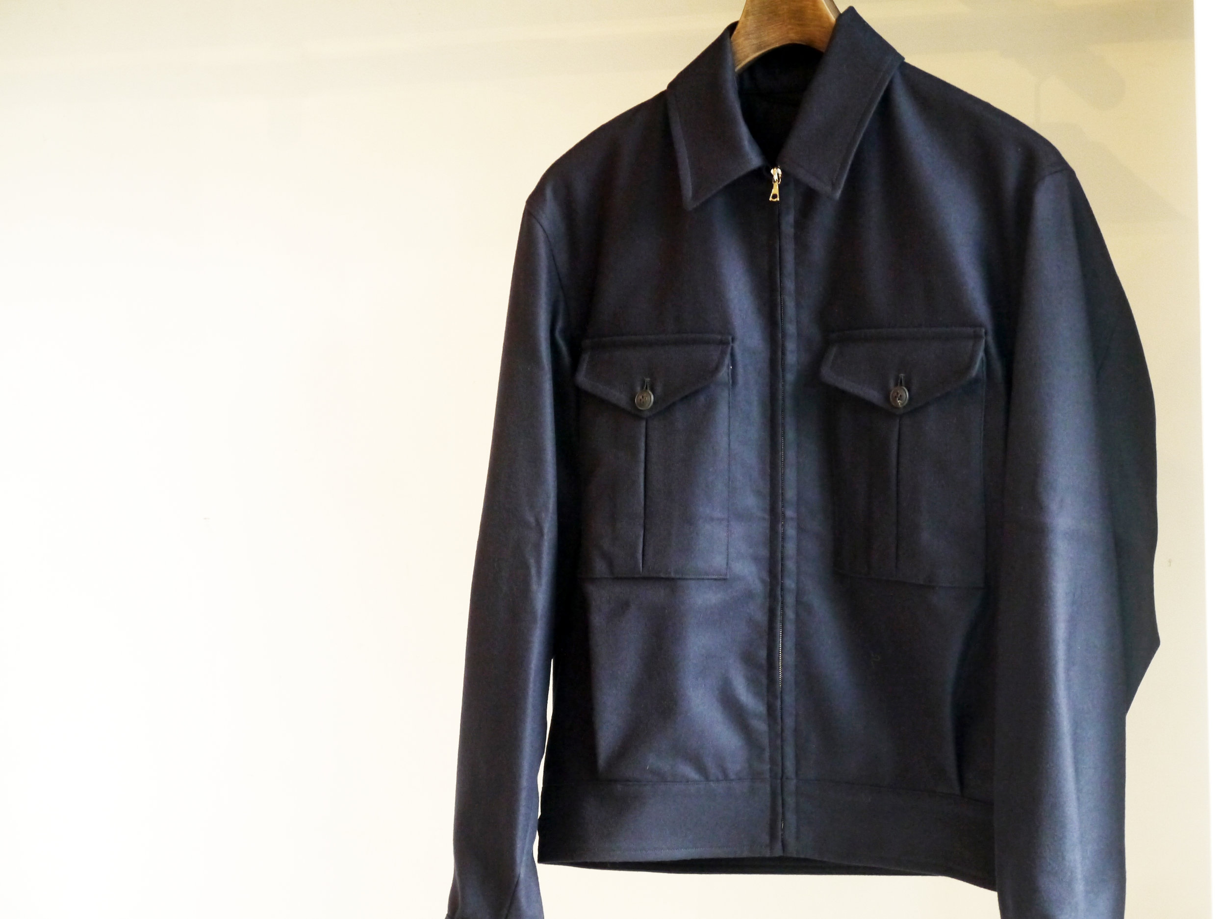 comoli flano zip blouson フラノ　ジップ　ブルゾン