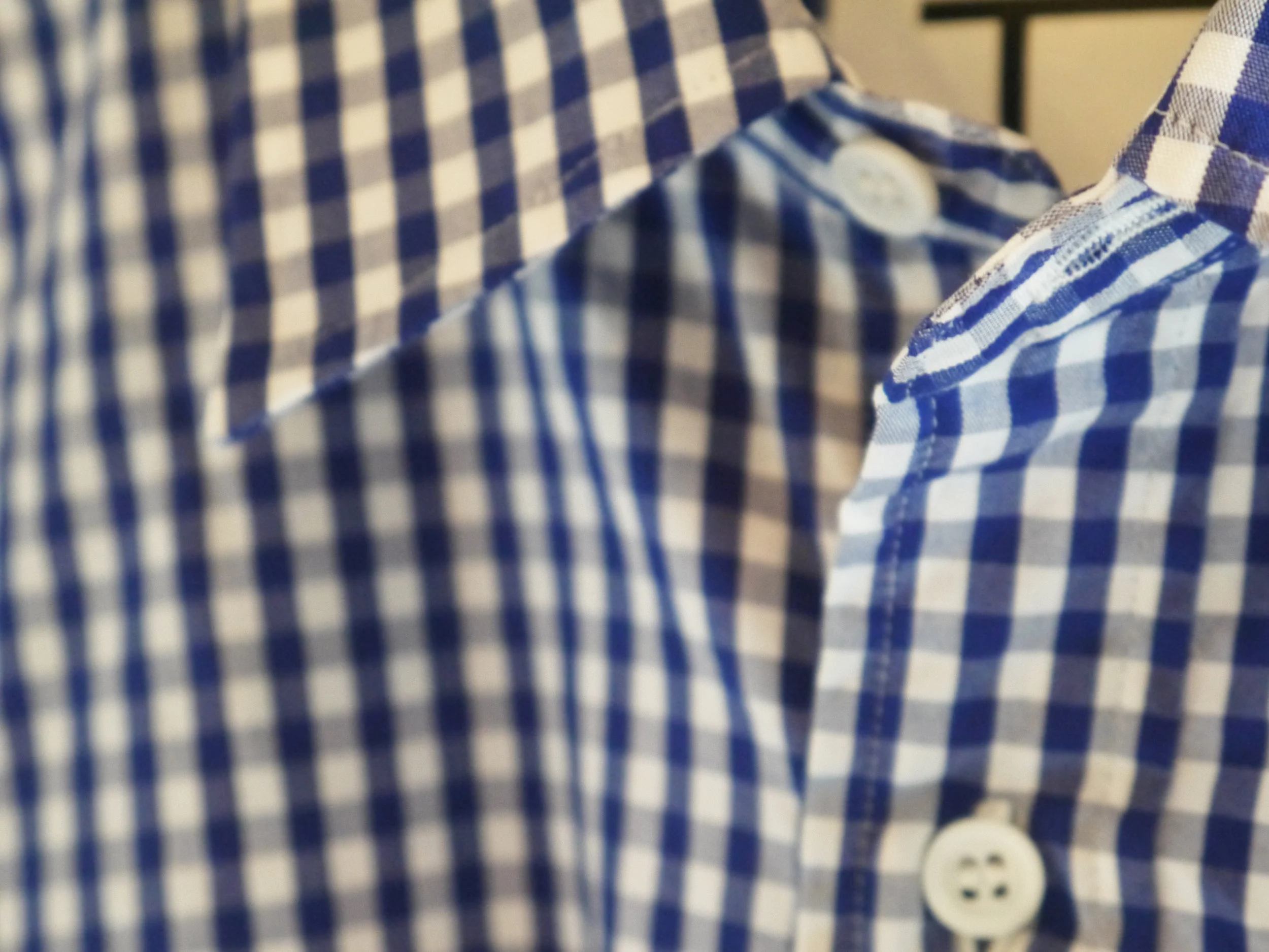 Gohongi GINGHAM CHECK REGULAR COLLAR SHIRTS 