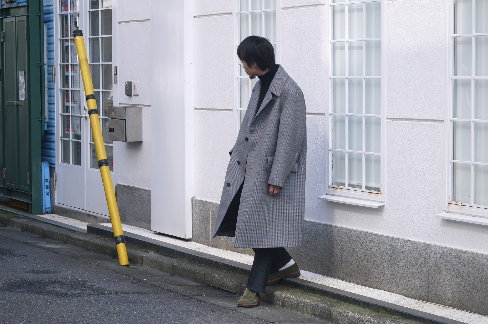 AURALEE 17AW DOUBLE FACE CHECK LONG COAT 通販