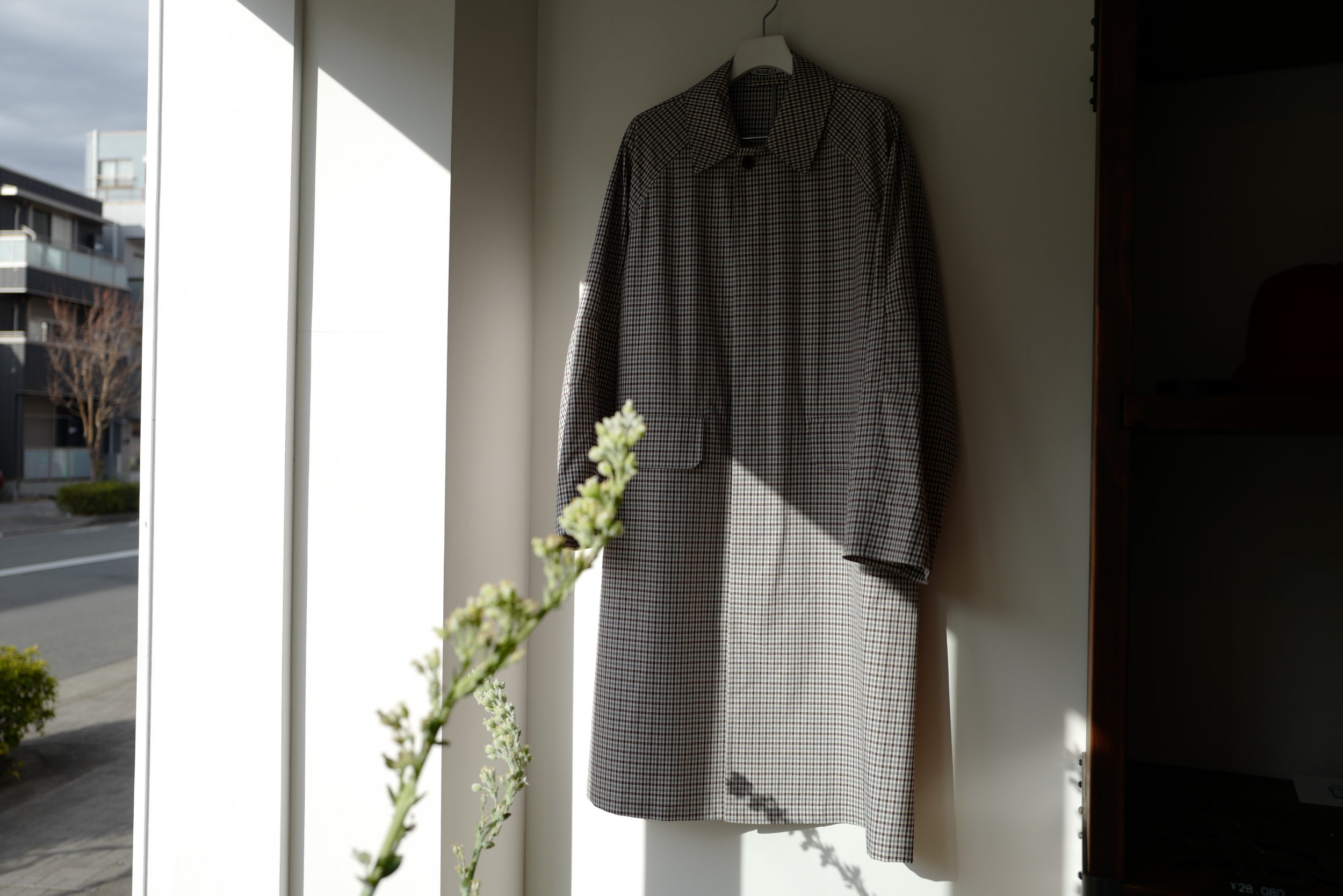AURALEE FINX WEATHER CLOTH CHECK COAT — TF Blog