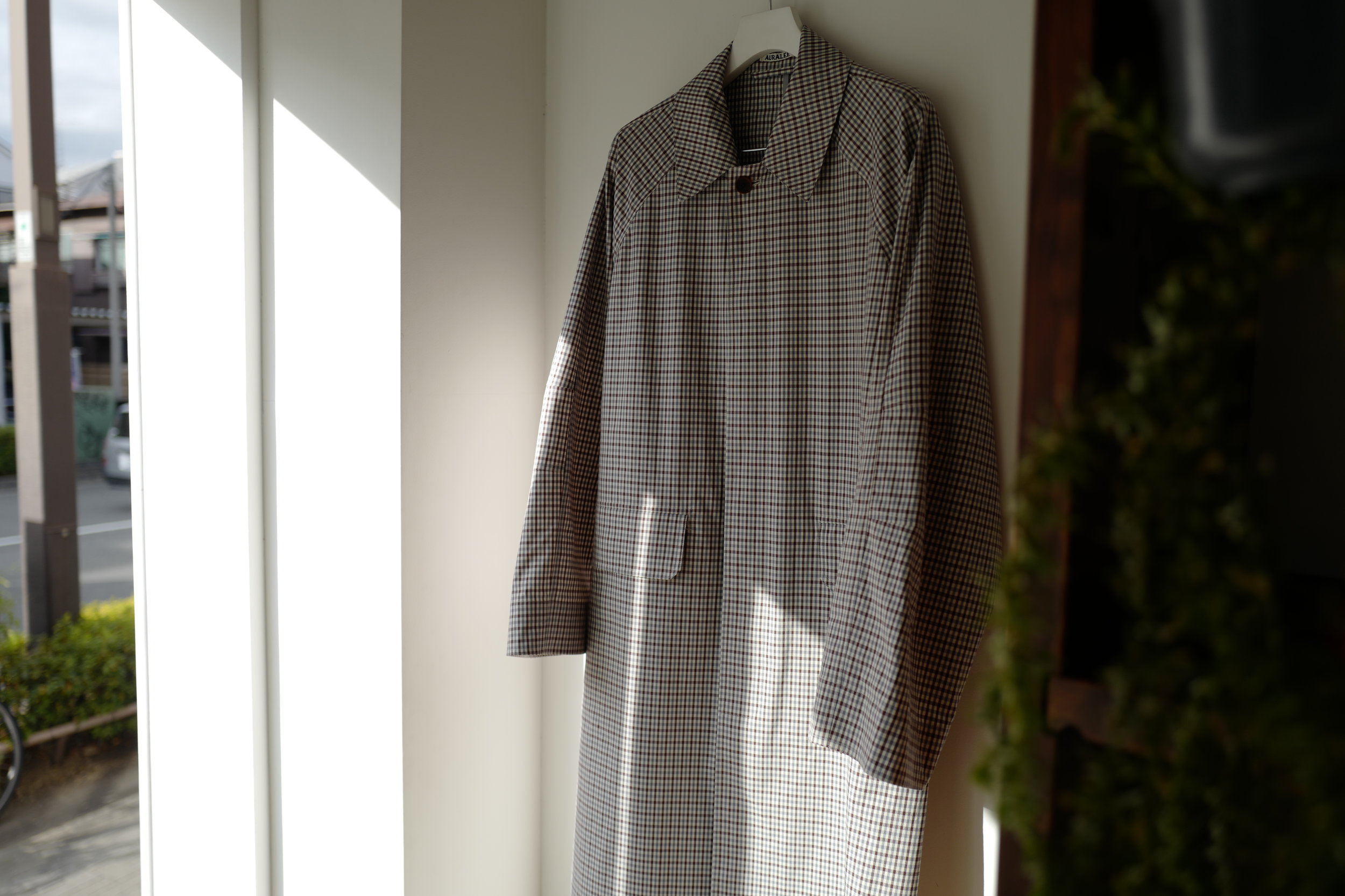AURALEE FINX WEATHER CLOTH CHECK COAT — TF Blog