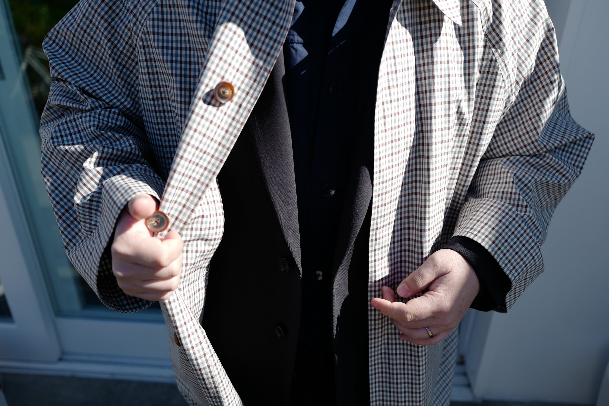 AURALEE FINX WEATHER CLOTH CHECK COAT — TF Blog