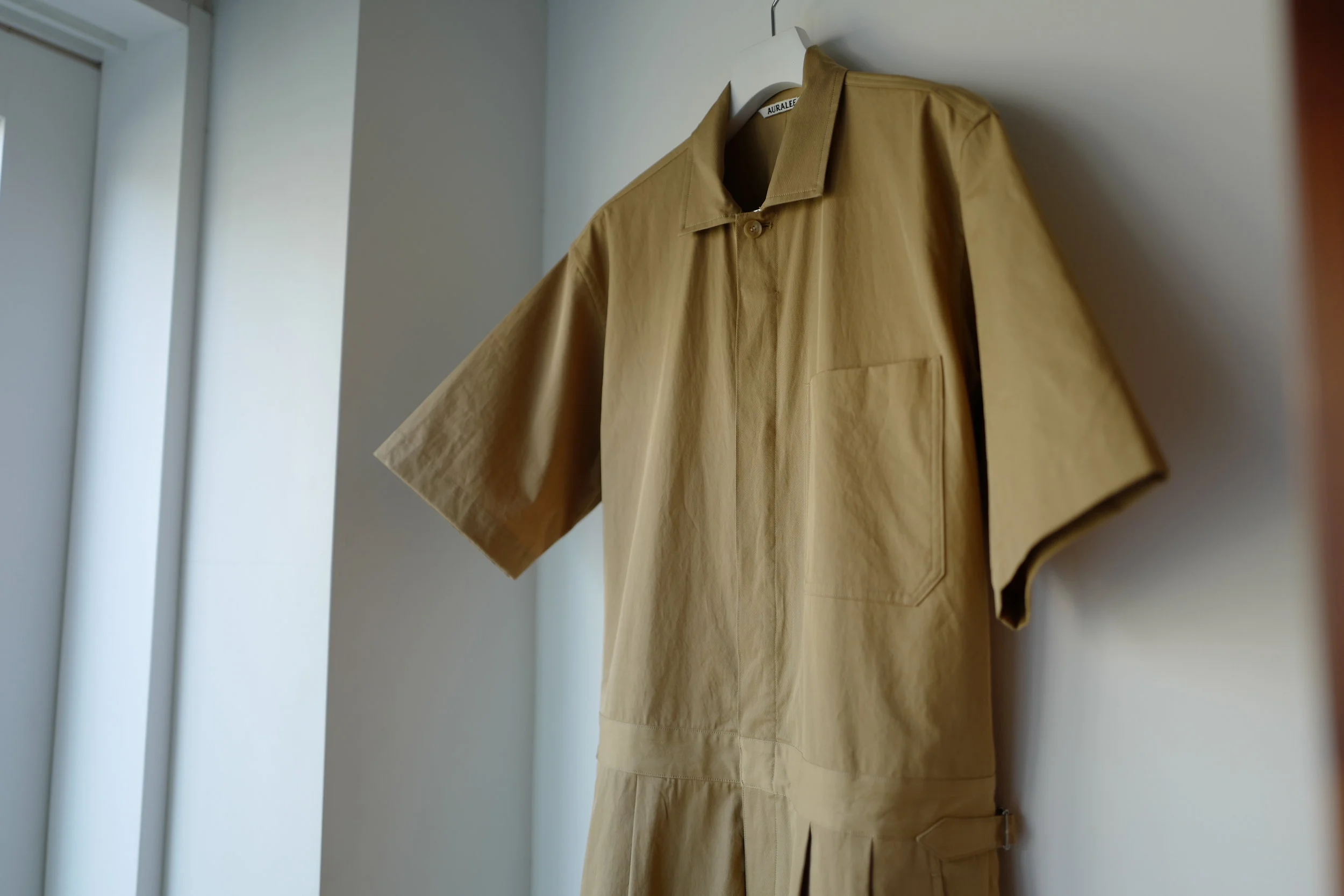 AURALEE WASHED CAVALRY TWILL JUMPSUIT