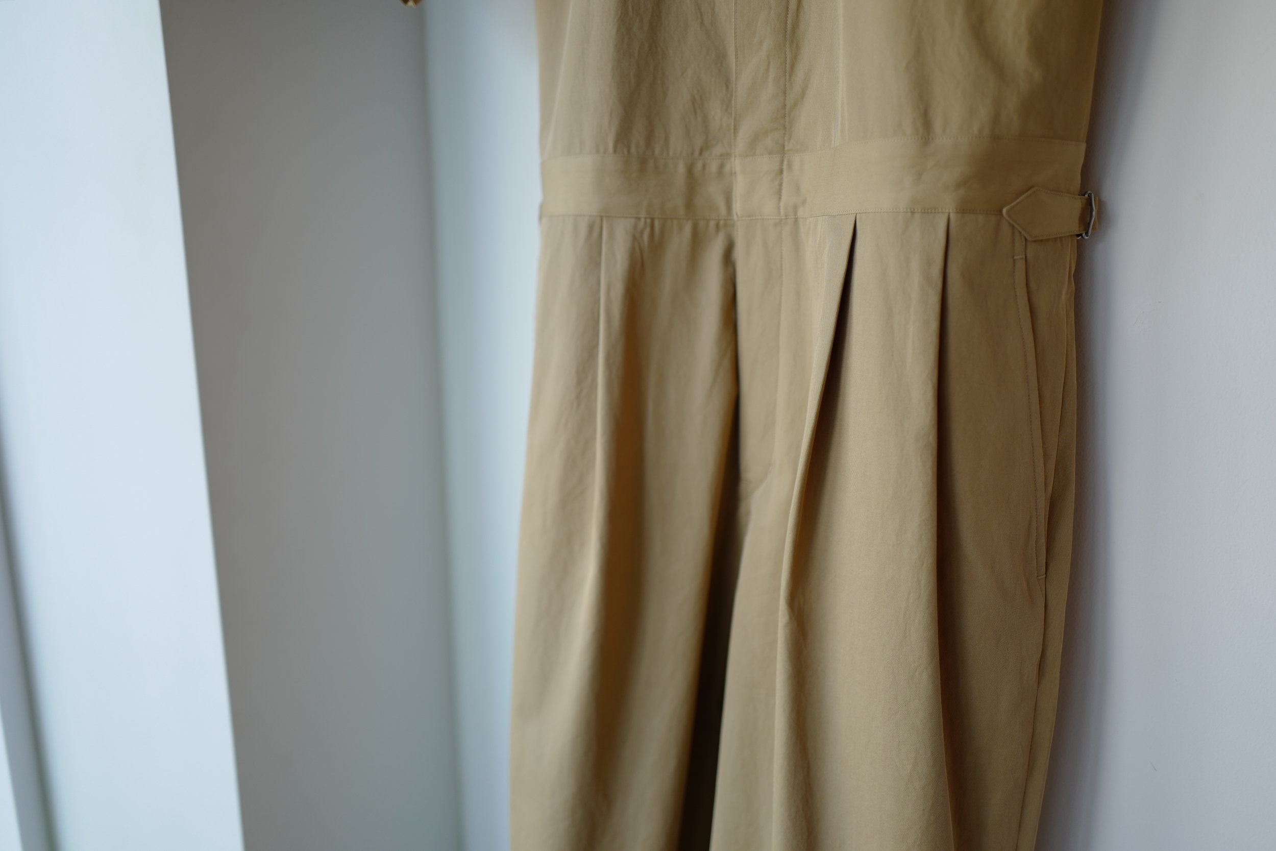 AURALEE WASHED CAVALRY TWILL JUMPSUIT