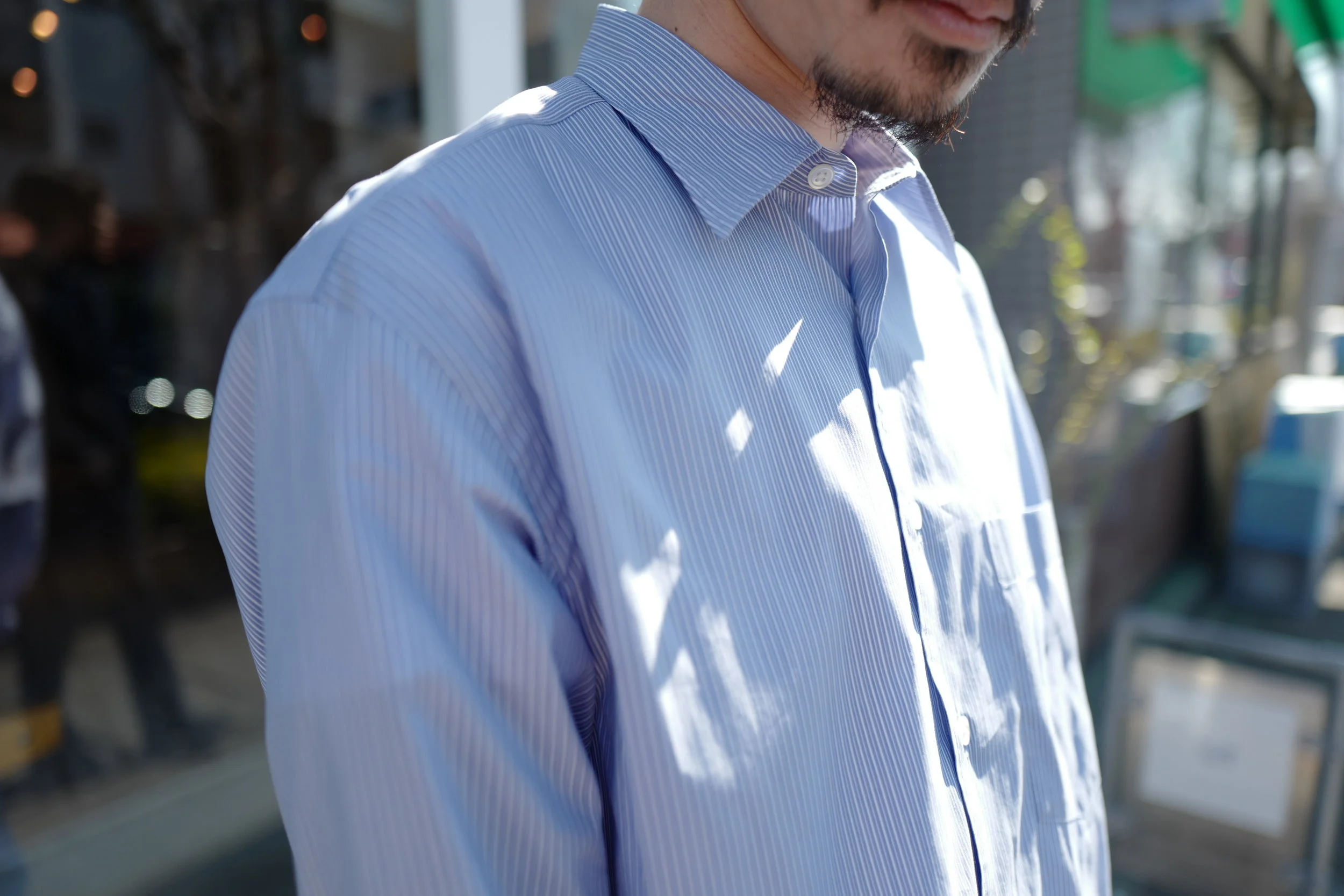 トップス AURALEE | Finx Silk Stripe Cuba Shirt(3) AURALEE FINX SILK STRIPE CUBA SHIRTS 3