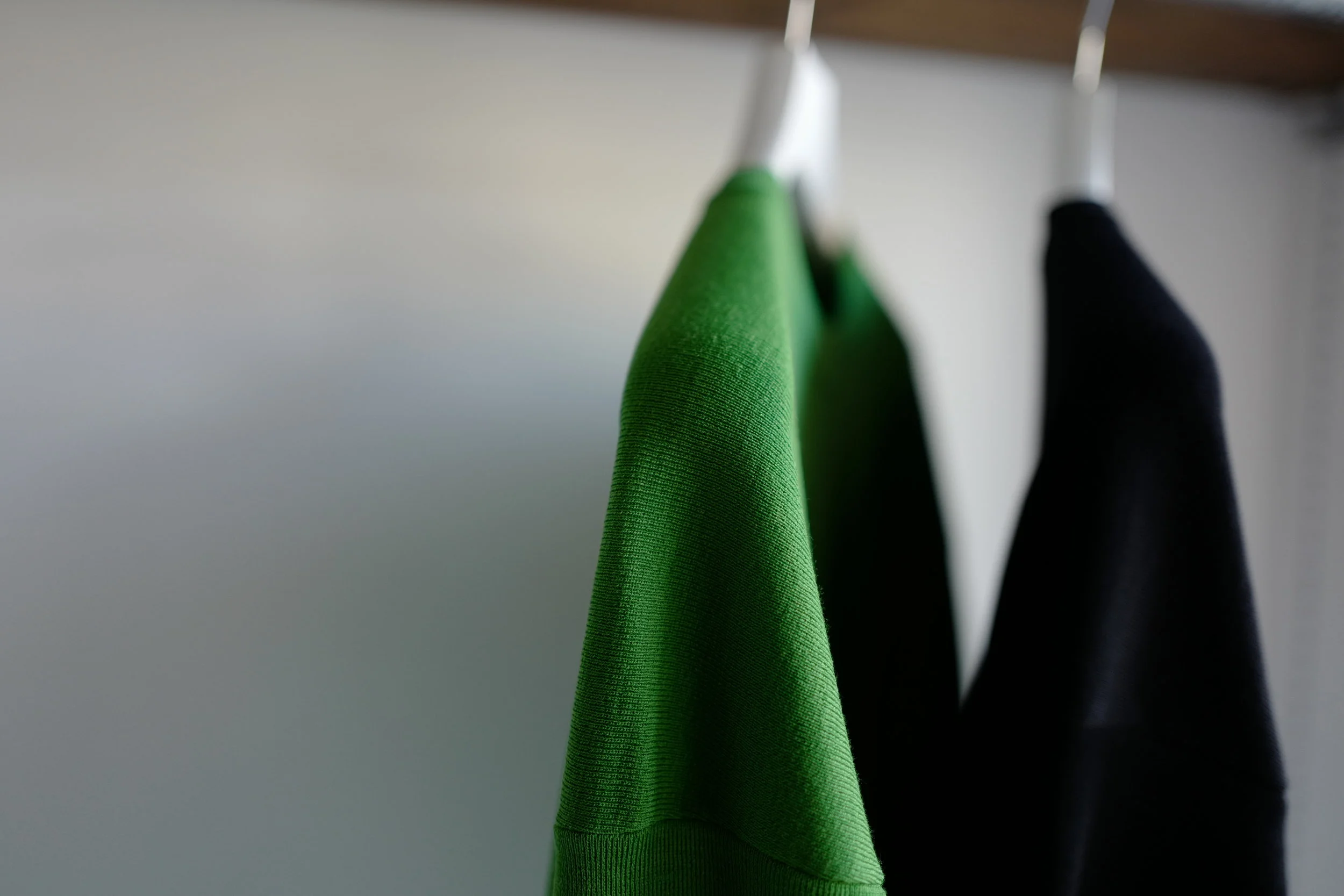 AURALEE WASHABLE WOOL RIB KNIT TEE