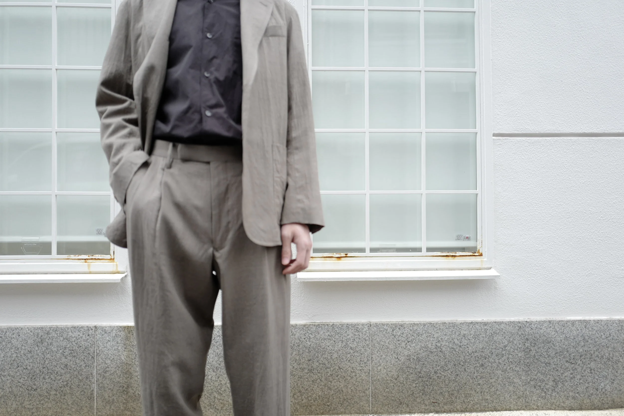 COMOLI WOOL 2B JACKET &amp; 2TUCK PANTS