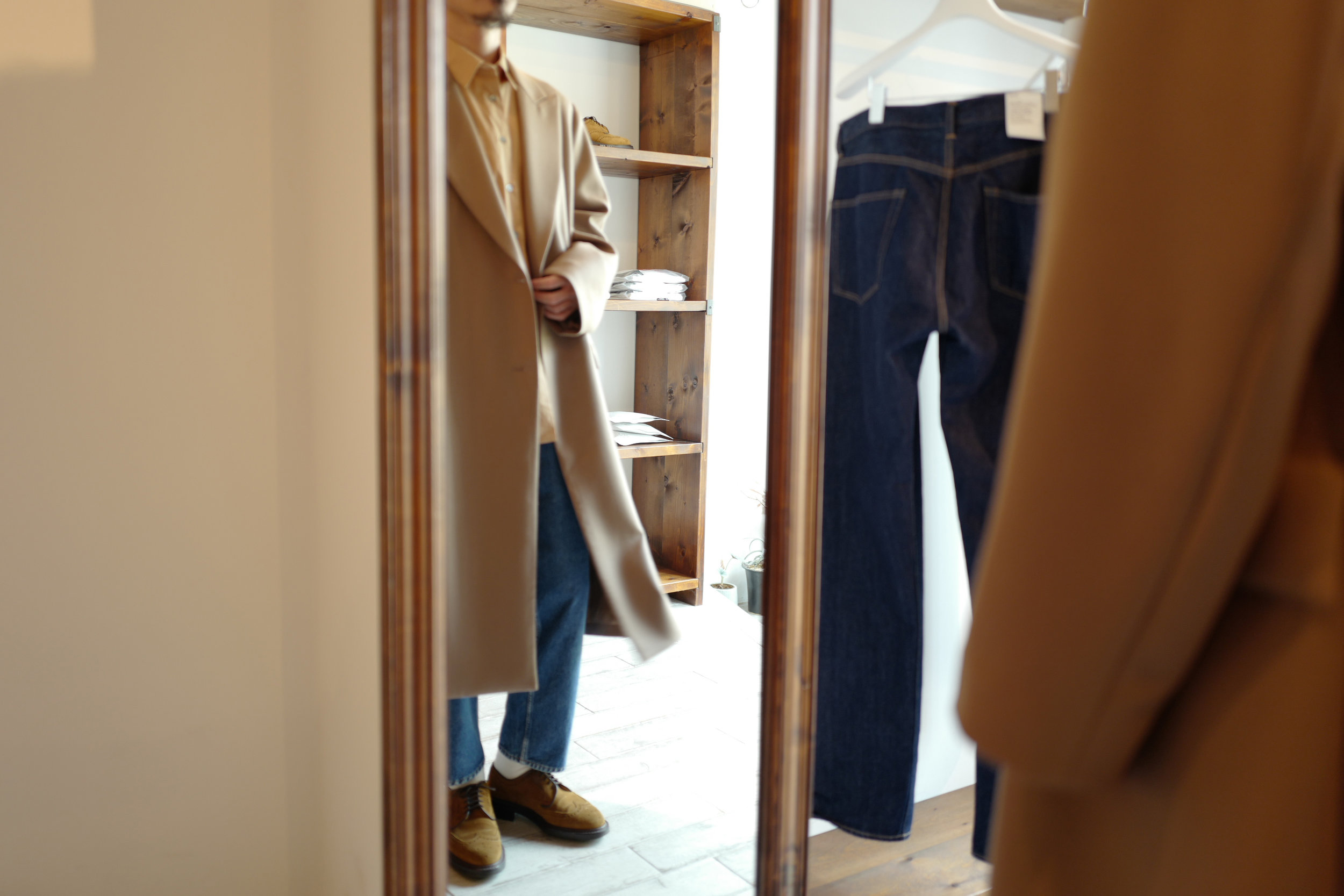 AURALEE LIGHT MELTON DOUBLE-BREASTED COAT #2