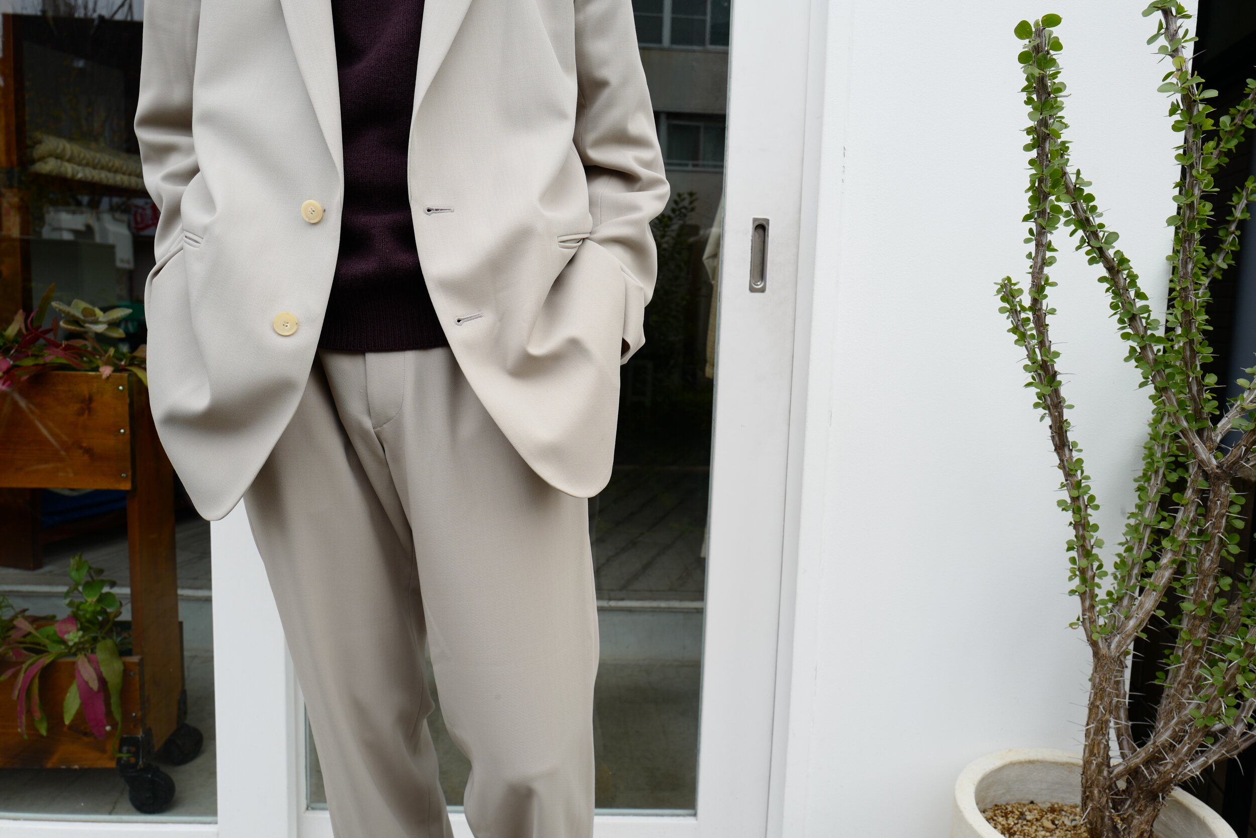 AURALEE HARD TWIST WOOL DOBBY JACKET & SLACKS — TF Blog