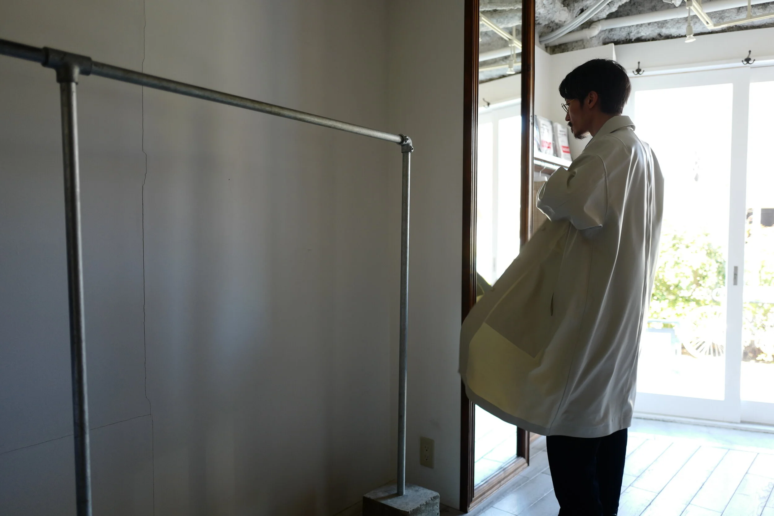 AURALEE SOFT RUBBER SOUTIEN COLLAR COAT