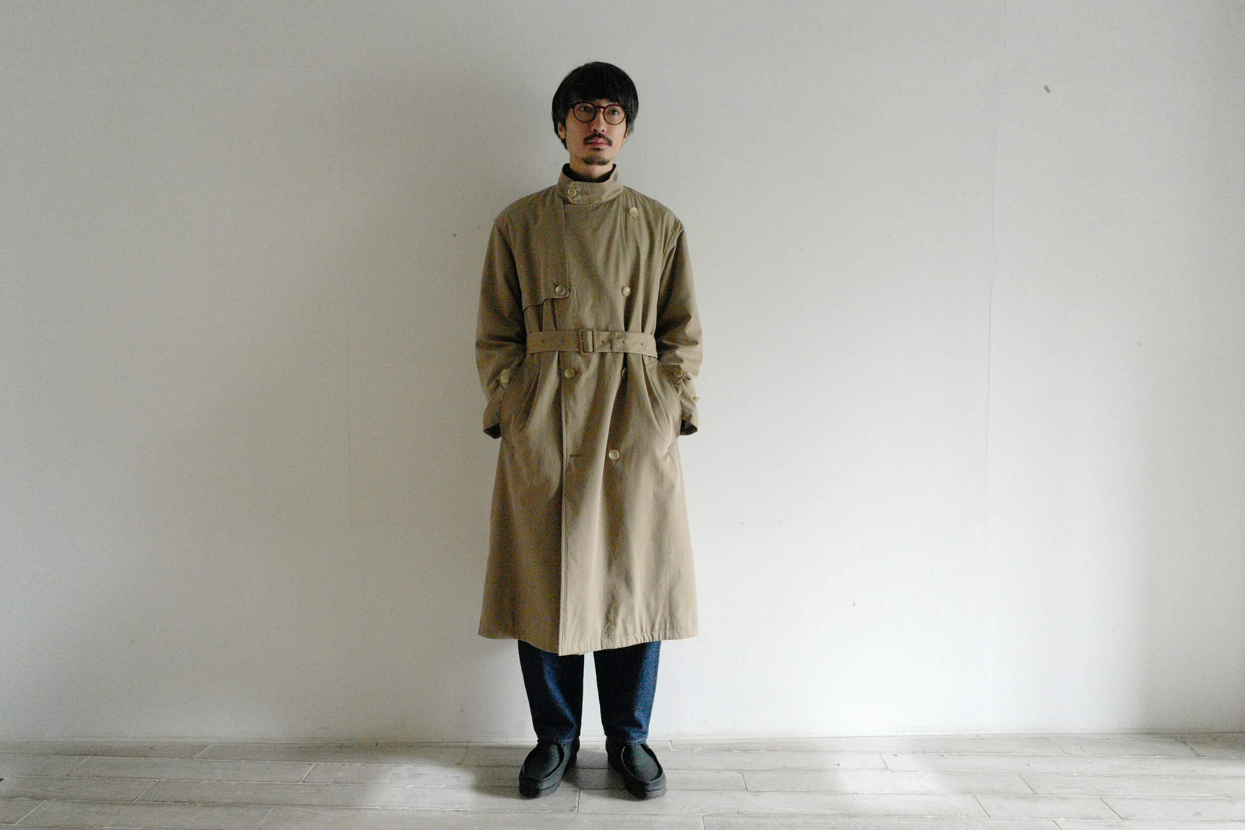 交換無料! auralee washed longcoat twill cupro finx - トレンチコート