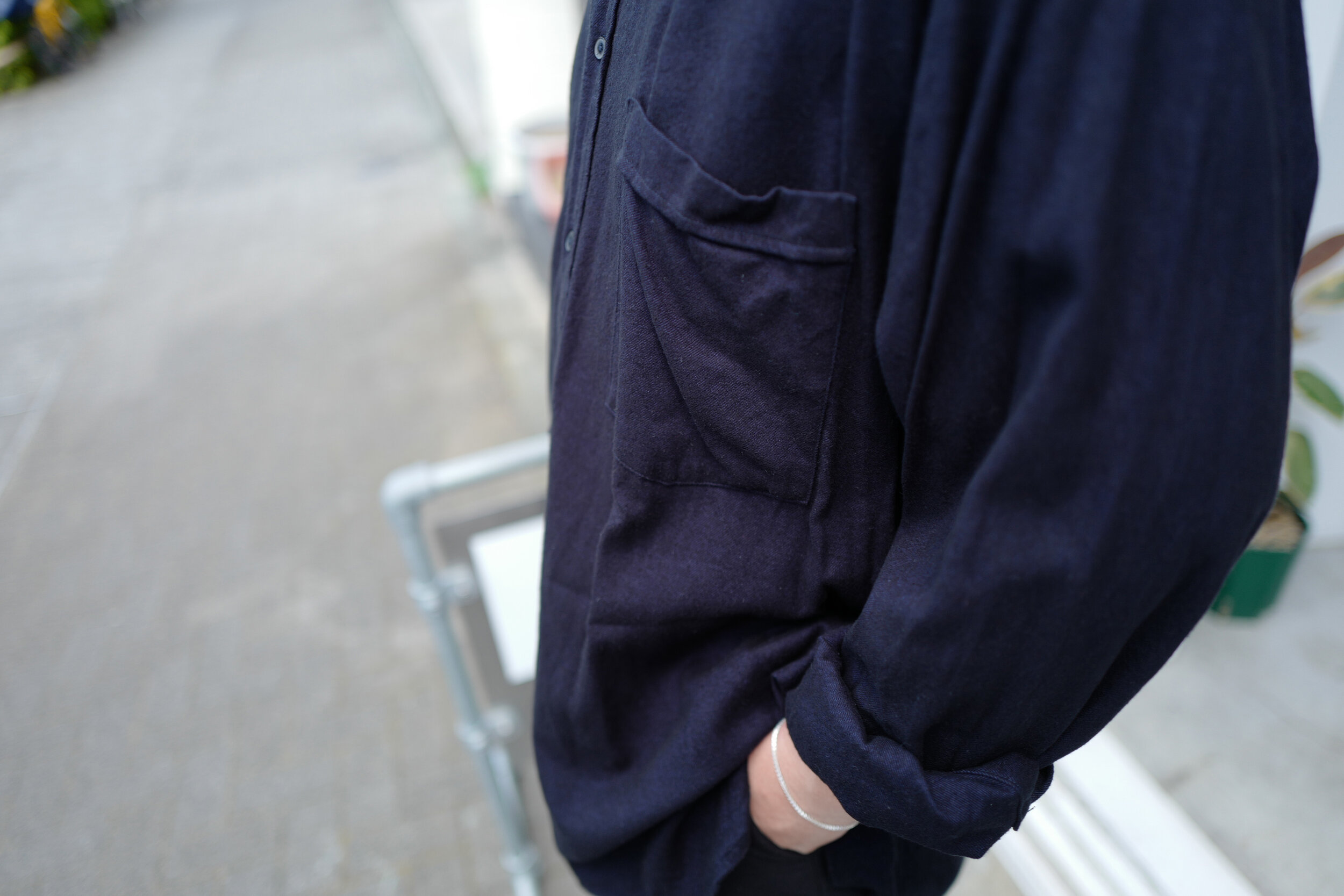 限定特価】 COMOLI シルクネル ジャケット 21AW フェードネイビー