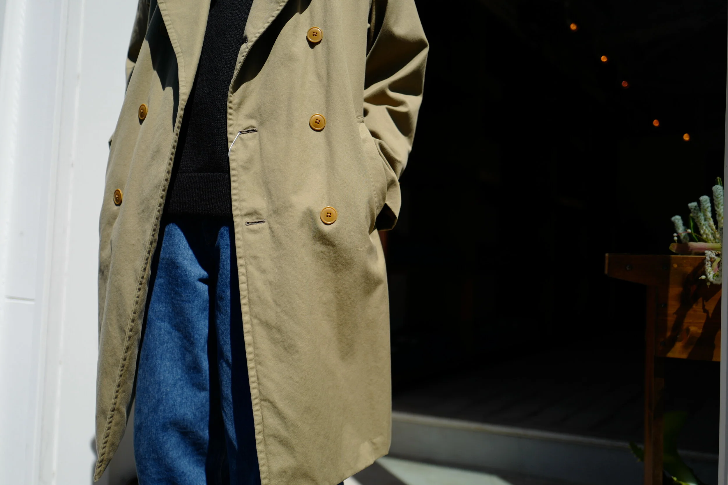 COMOLI コットンギャバ ダブルブレステッドコート — TF Blog