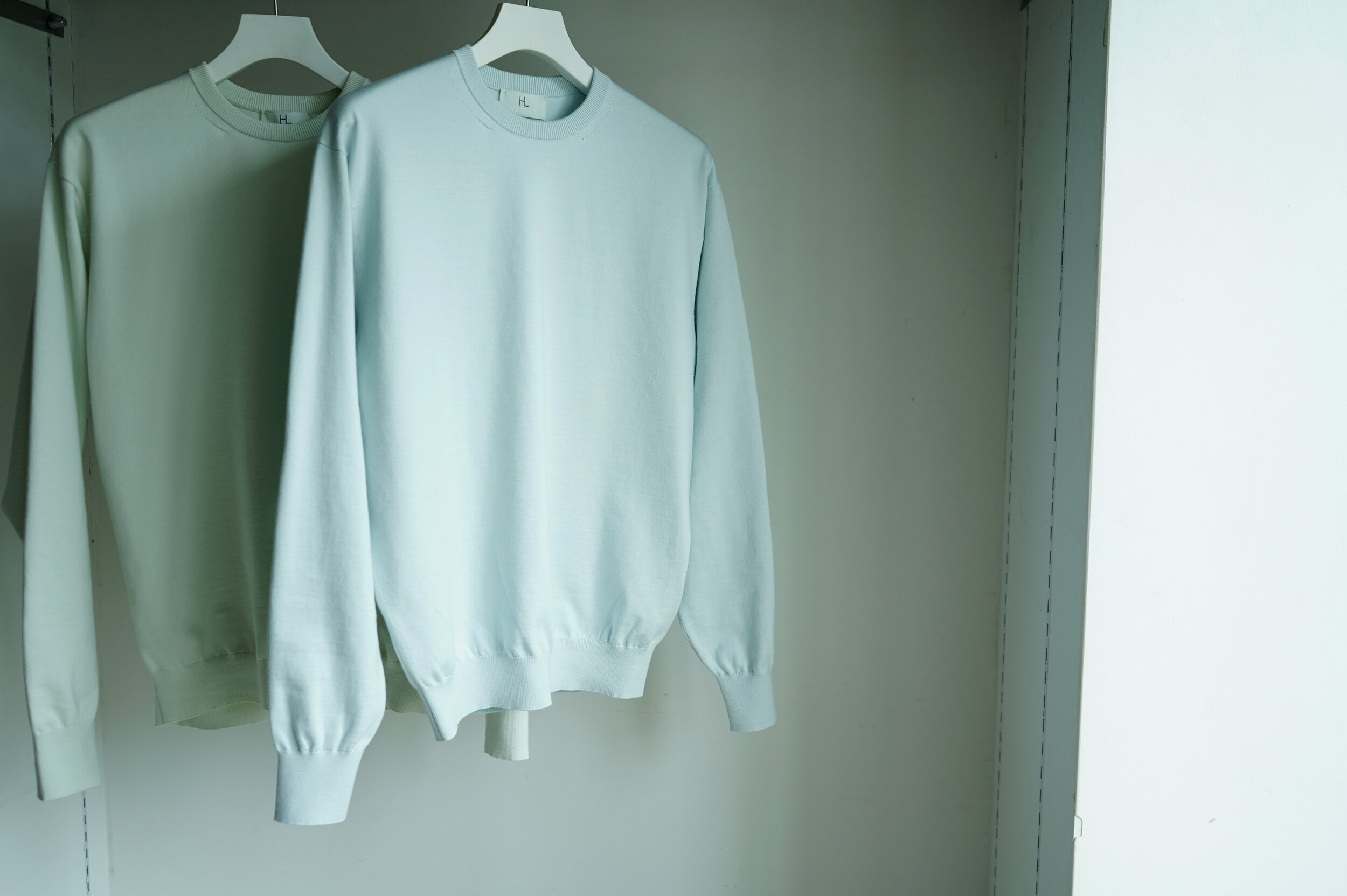 HERILL COTTON L/S CREWNECK sax サイズ2