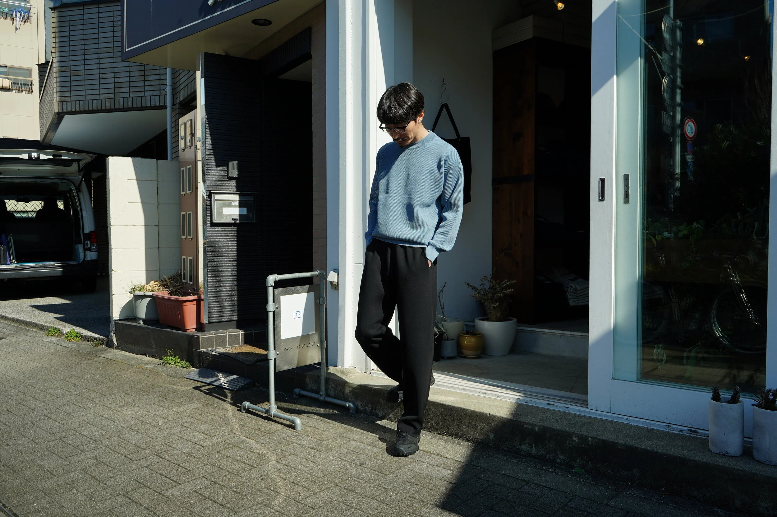 AURALEE FLAT YARN RIB KNIT P/O