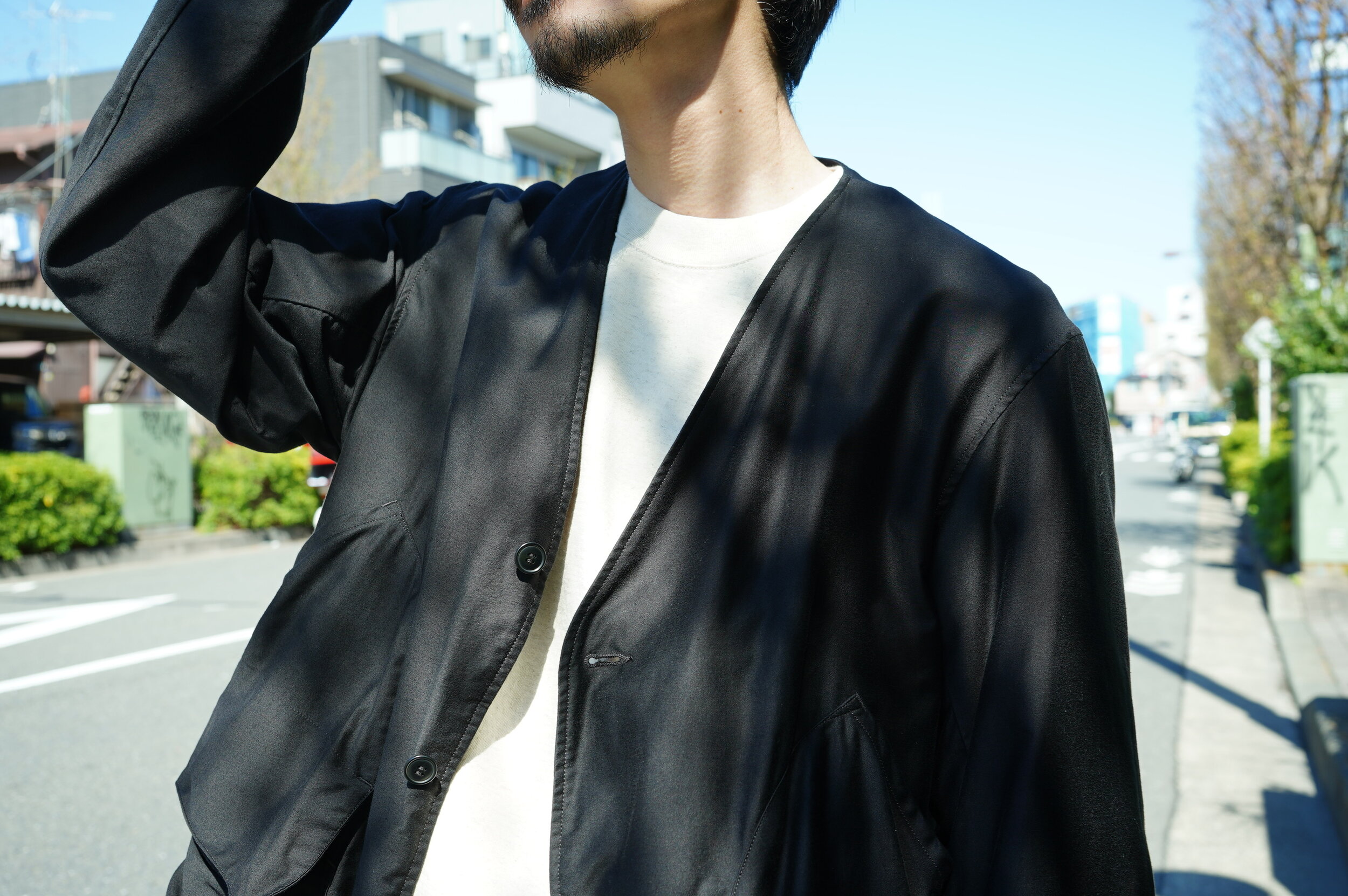 21ss COMOLI コットンサテンハンティングジャケット COMOLIのコットンサテン — TF Blog