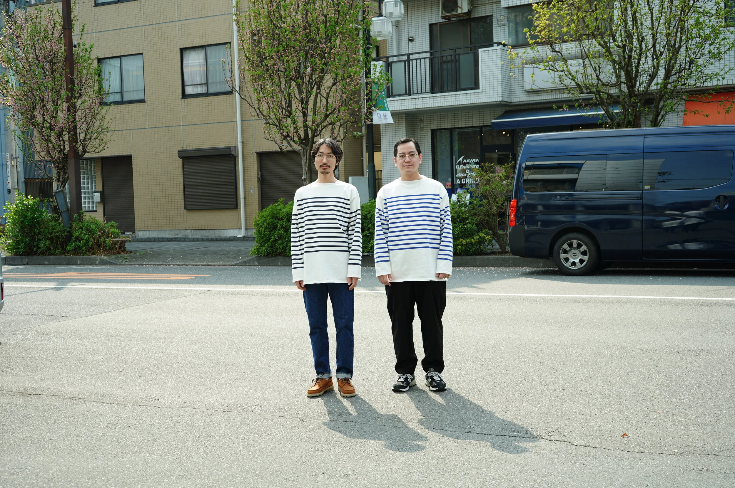 CIOTA スビンコットン 吊り天竺 パネルボーダーTee