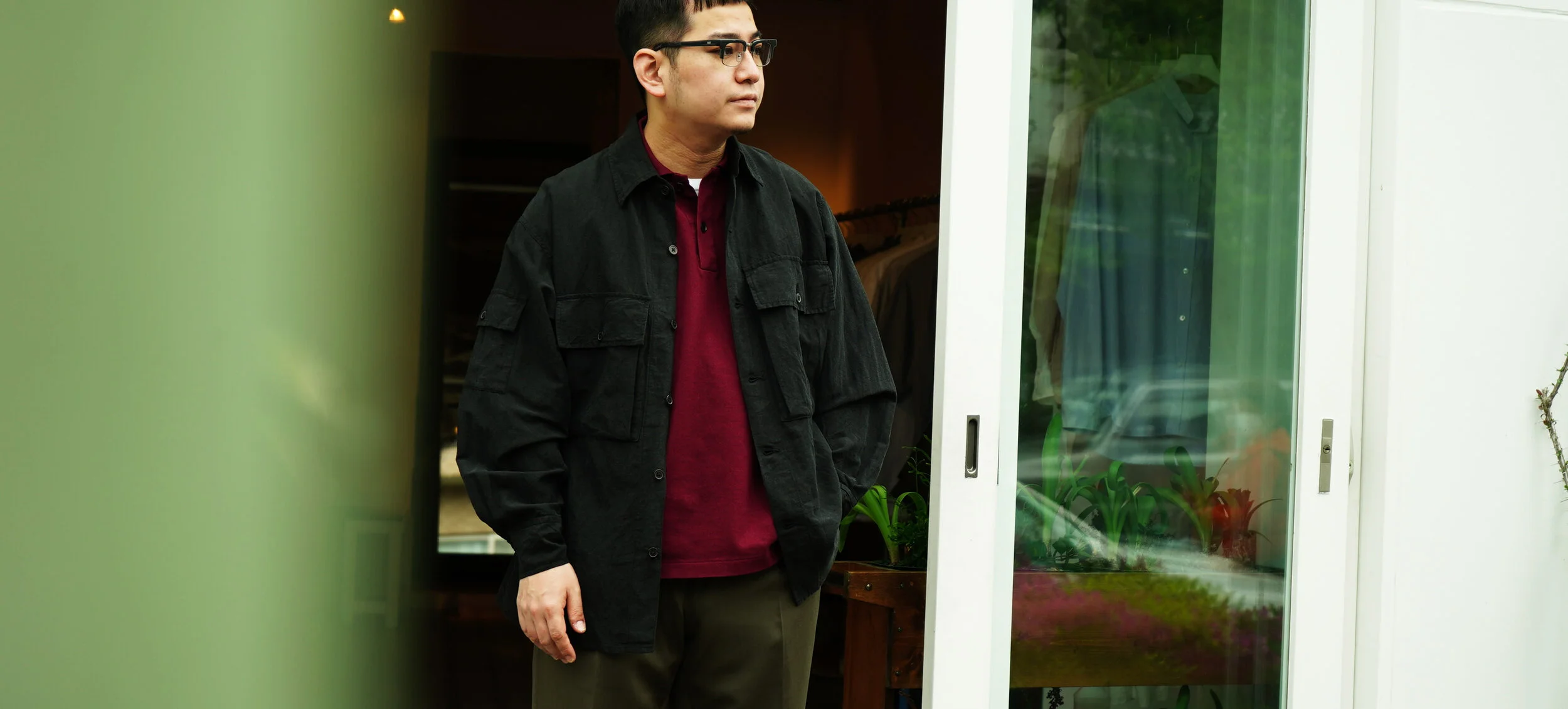 AURALEE SUPER FINE COTTON SALT SHRINK PIQUE BIG POLO