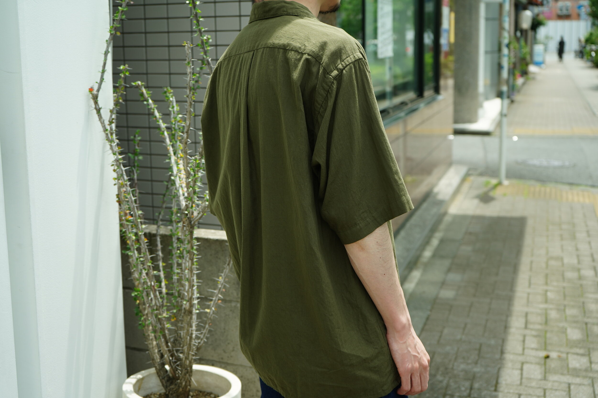 COMOLI  ベタシャン オープンカラーシャツ(BLACK) 21ss