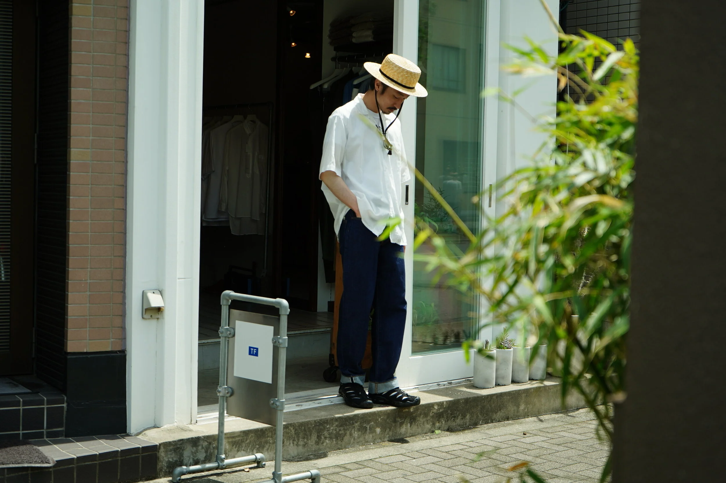 COMOLI ベタシャン オープンカラーシャツ