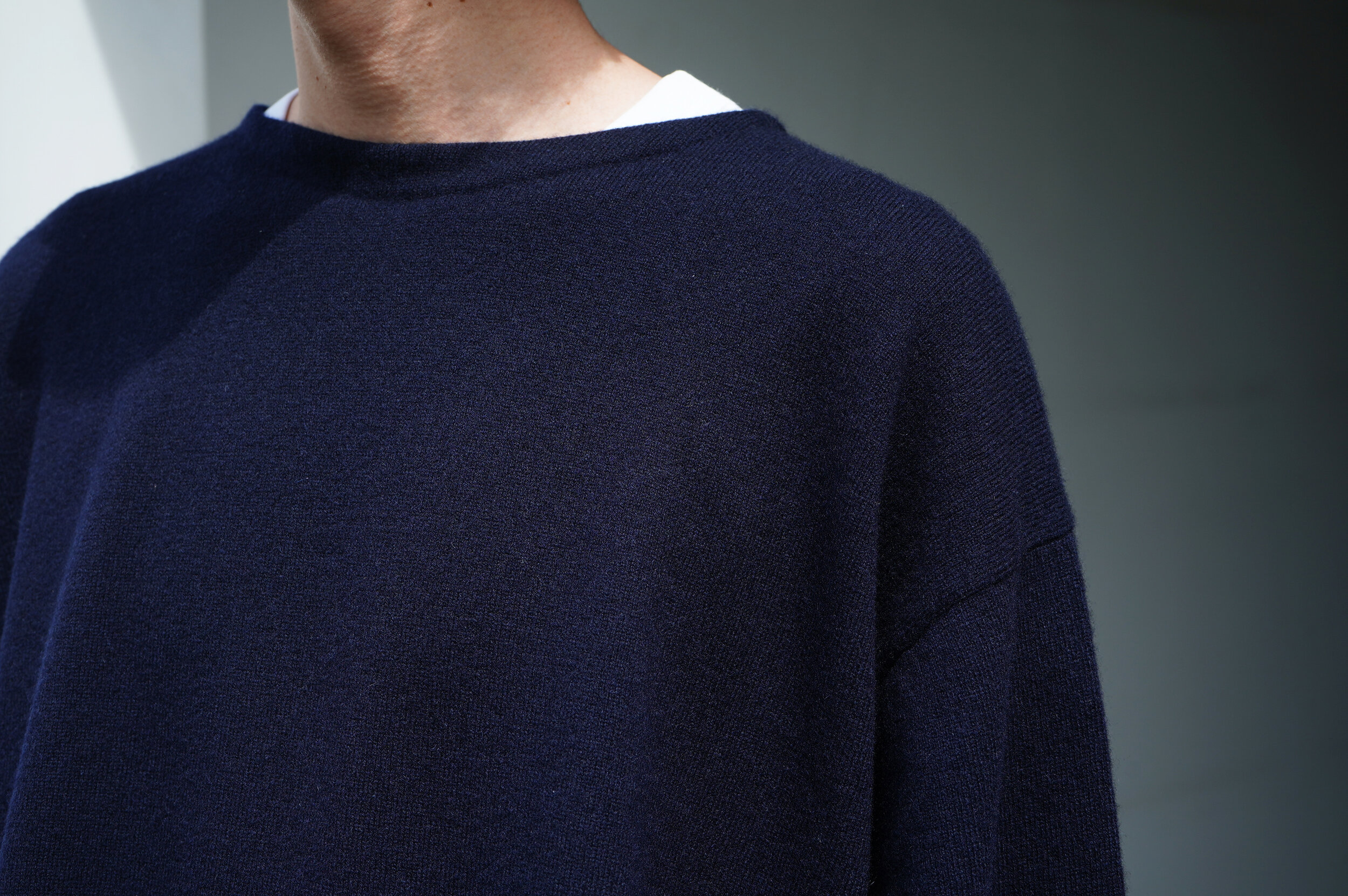 comoli 21aw コモリニットNAVY-