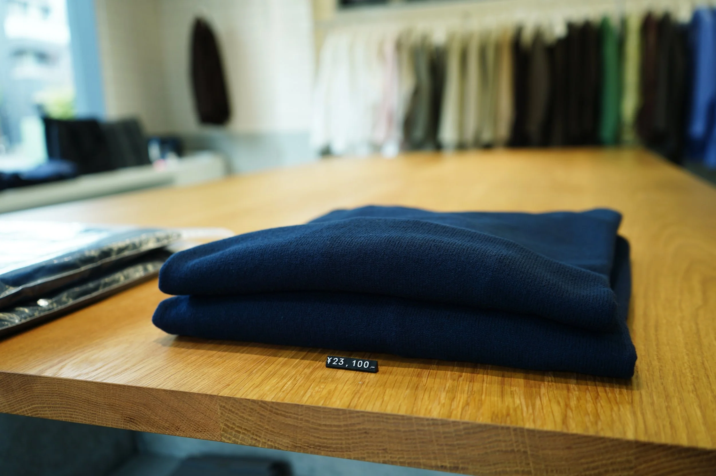 Wear it with a crew neck knit.