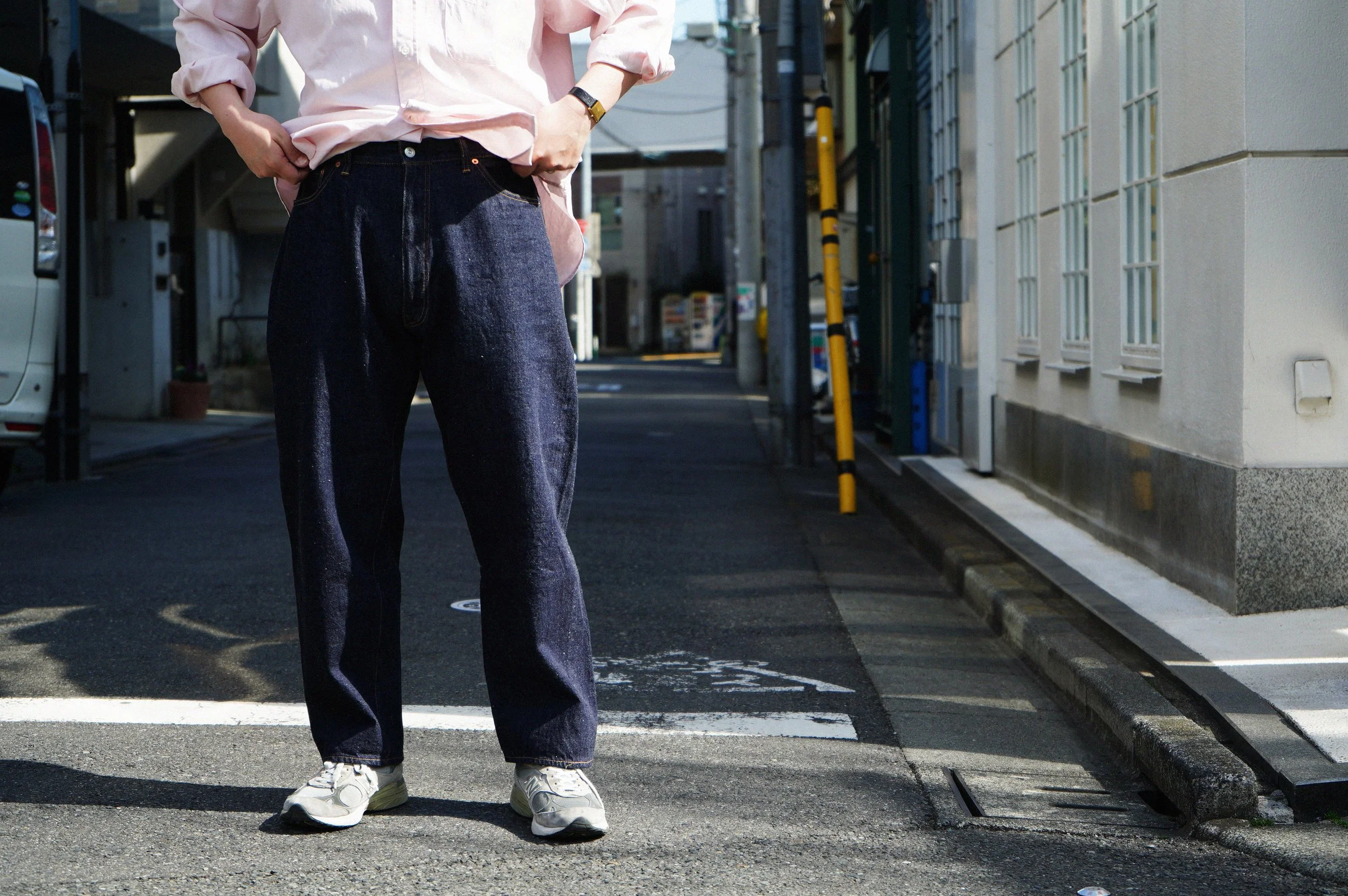 KAPTAIN SUNSHINE "5P Zipper Denim Pants"