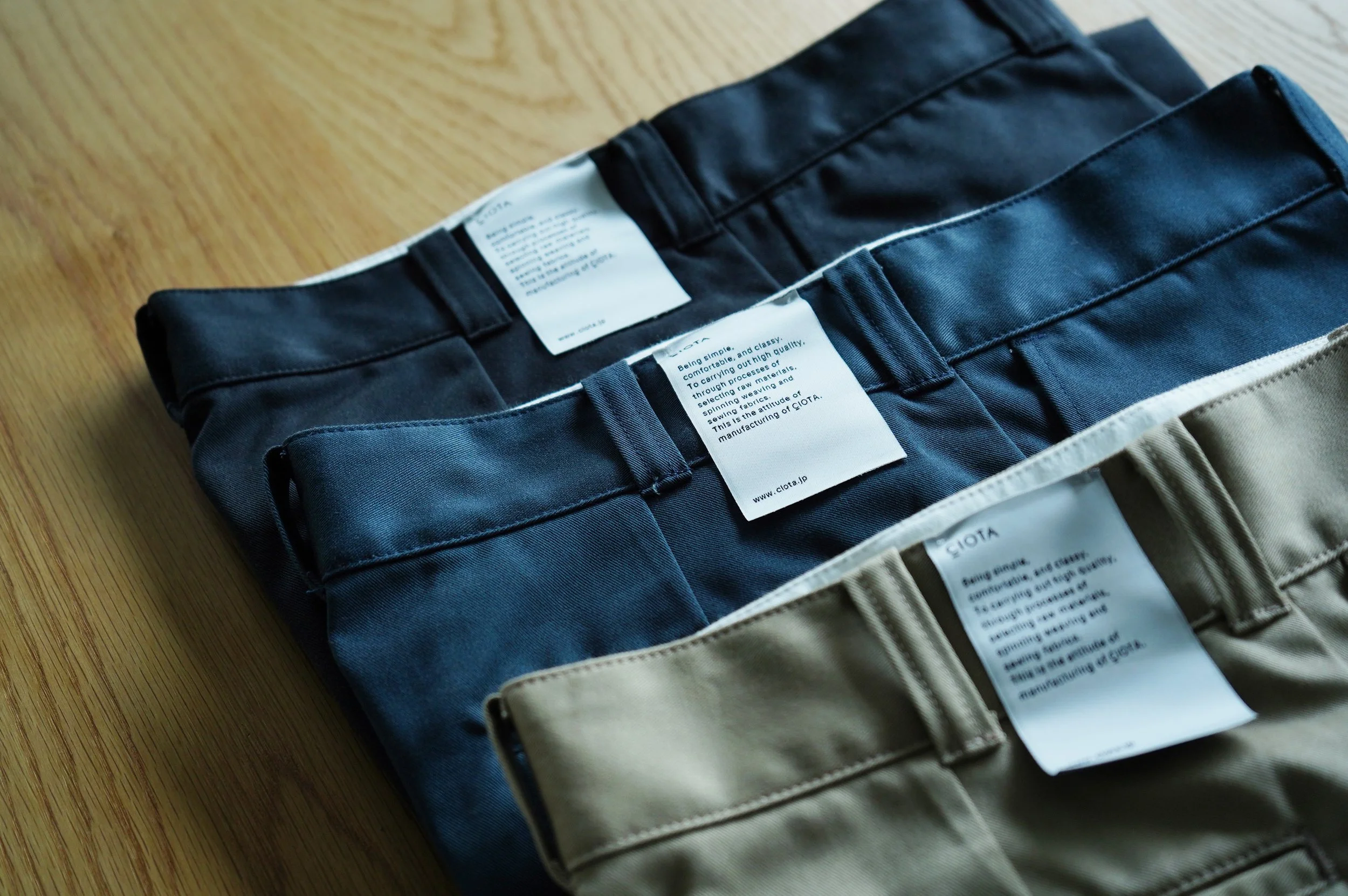 CIOTAのワークパンツ