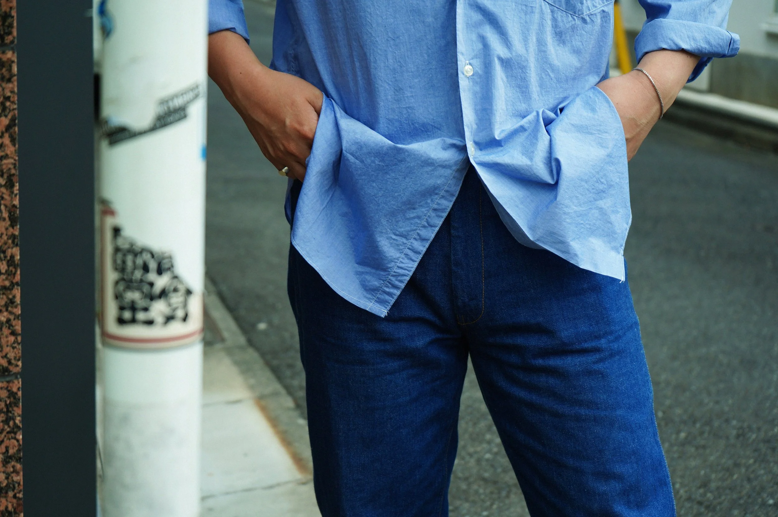 CIOTA スビンコットンタイプライターRCシャツ